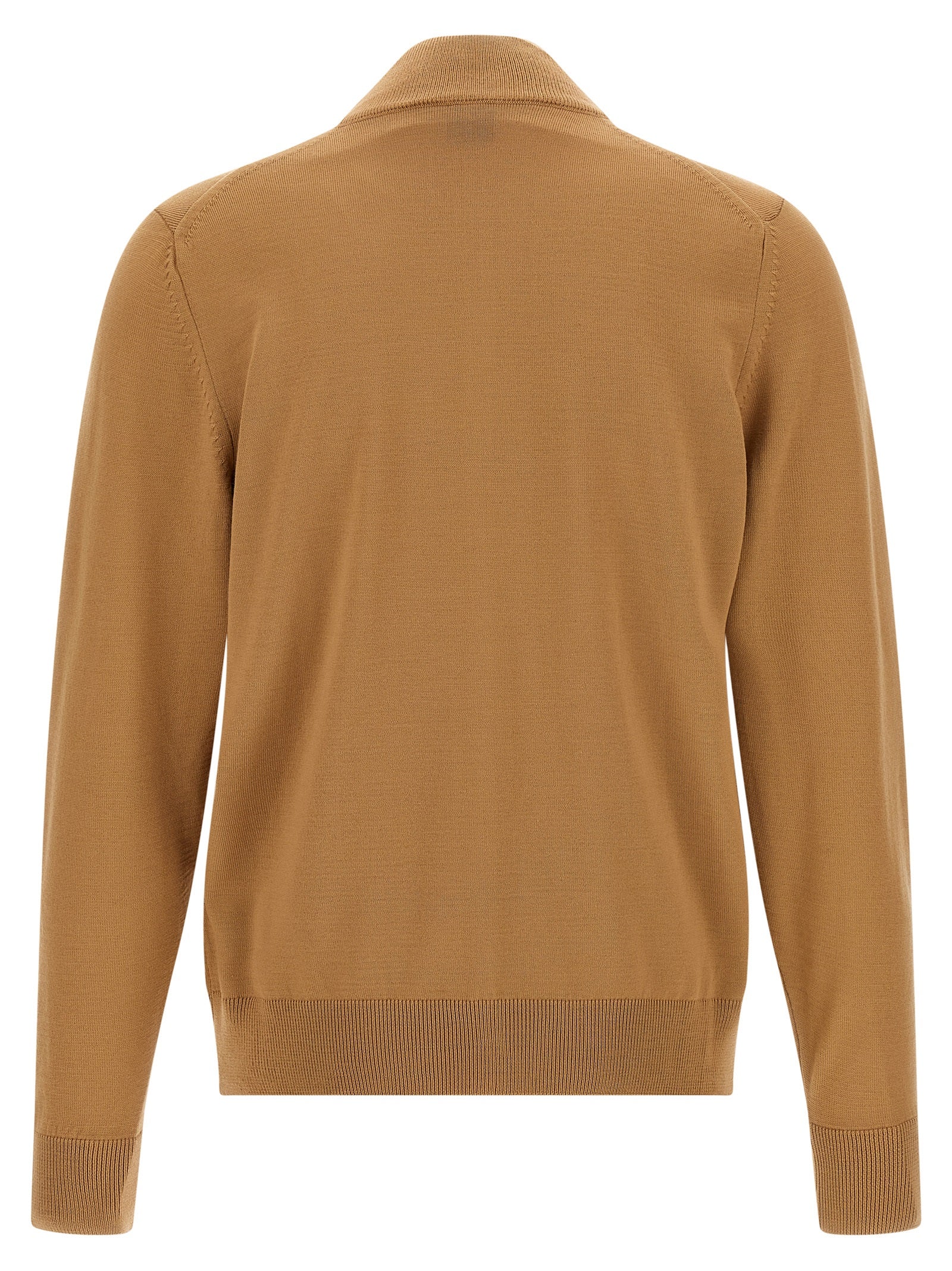 Hugo Boss Brown Virgin Wool Cardigan