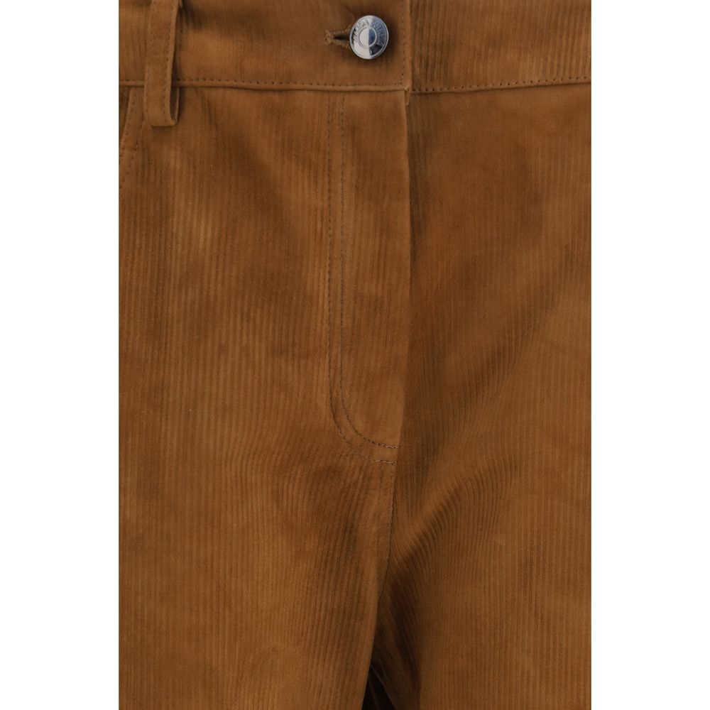 Magda Butrym Brown Lambskin Pants