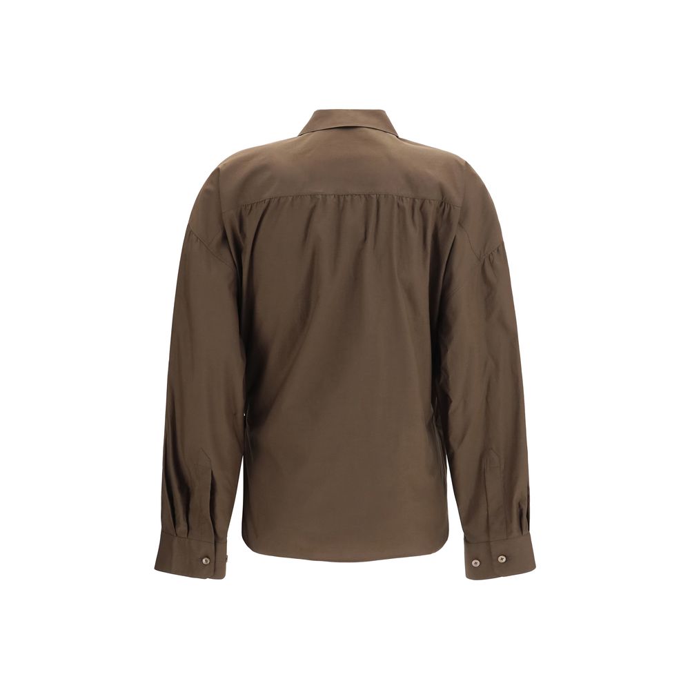 Lemaire Brown Cotton Shirt