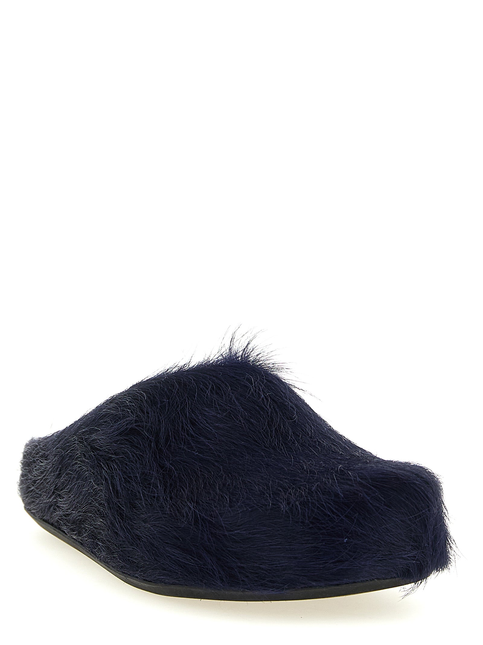Marni Blue Calfskin Mules