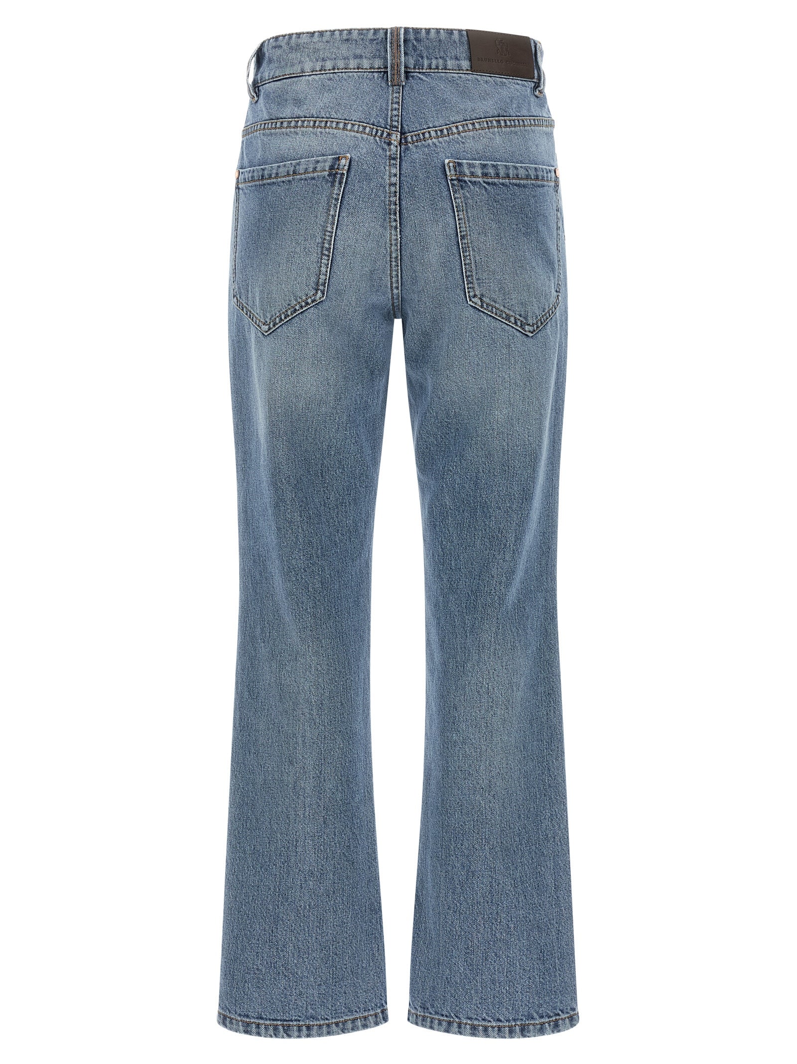 Brunello Cucinelli Blue Cotton Relaxed Fit Jeans