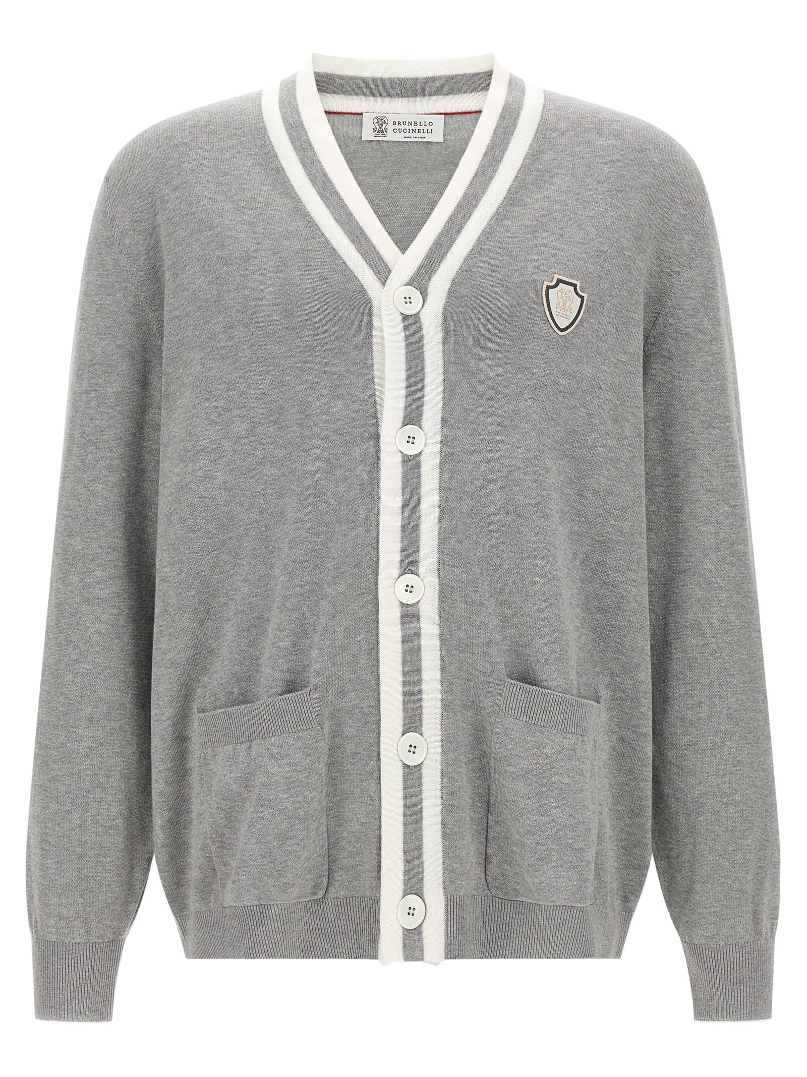 Brunello Cucinelli Gray Cotton Cardigan