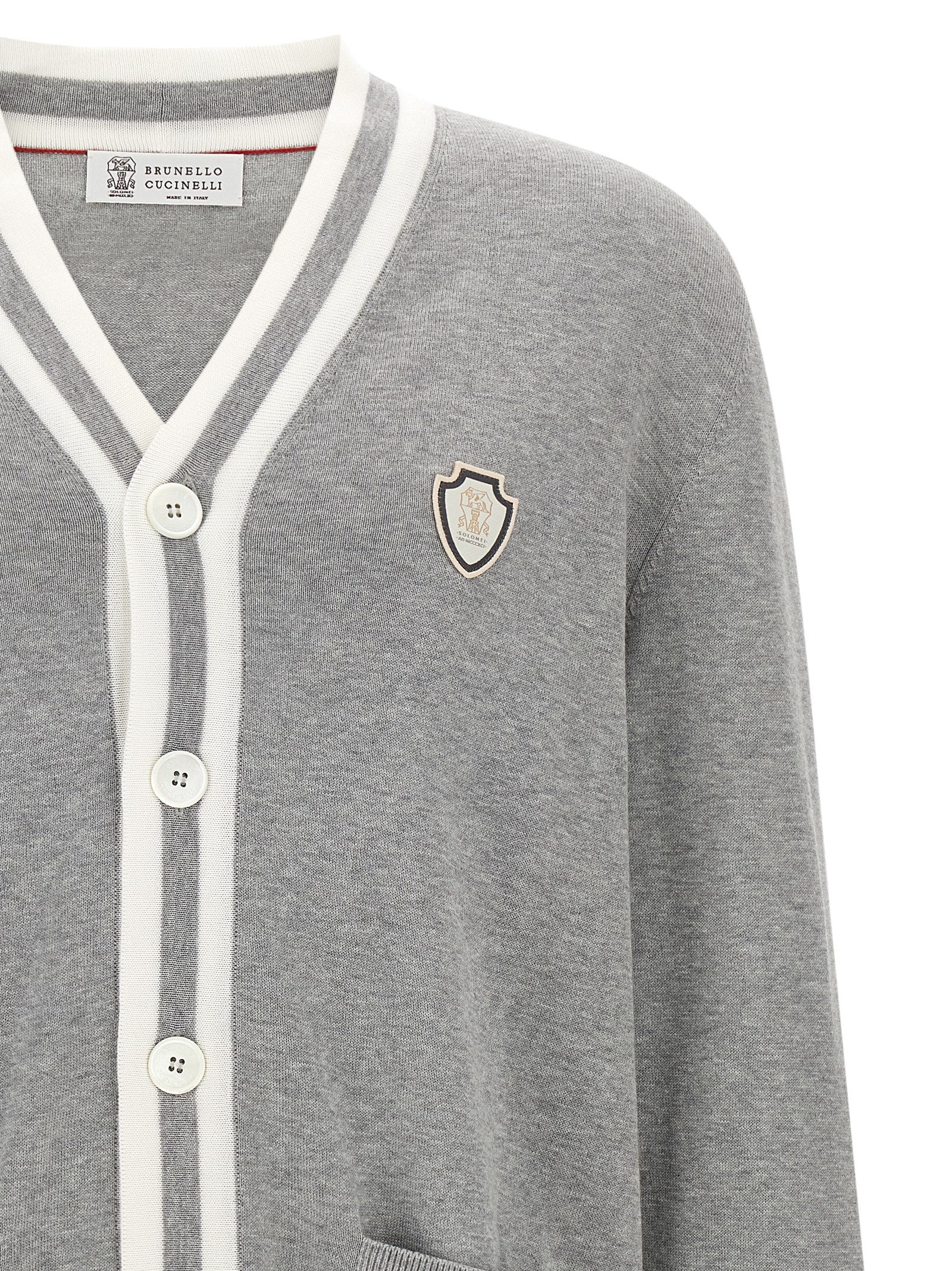 Brunello Cucinelli Gray Cotton Cardigan