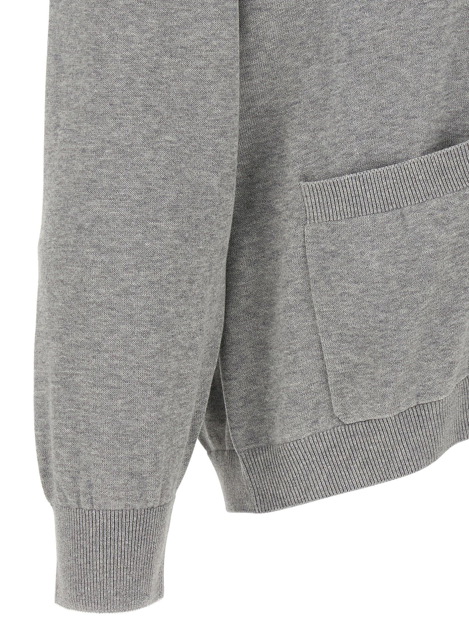 Brunello Cucinelli Gray Cotton Cardigan