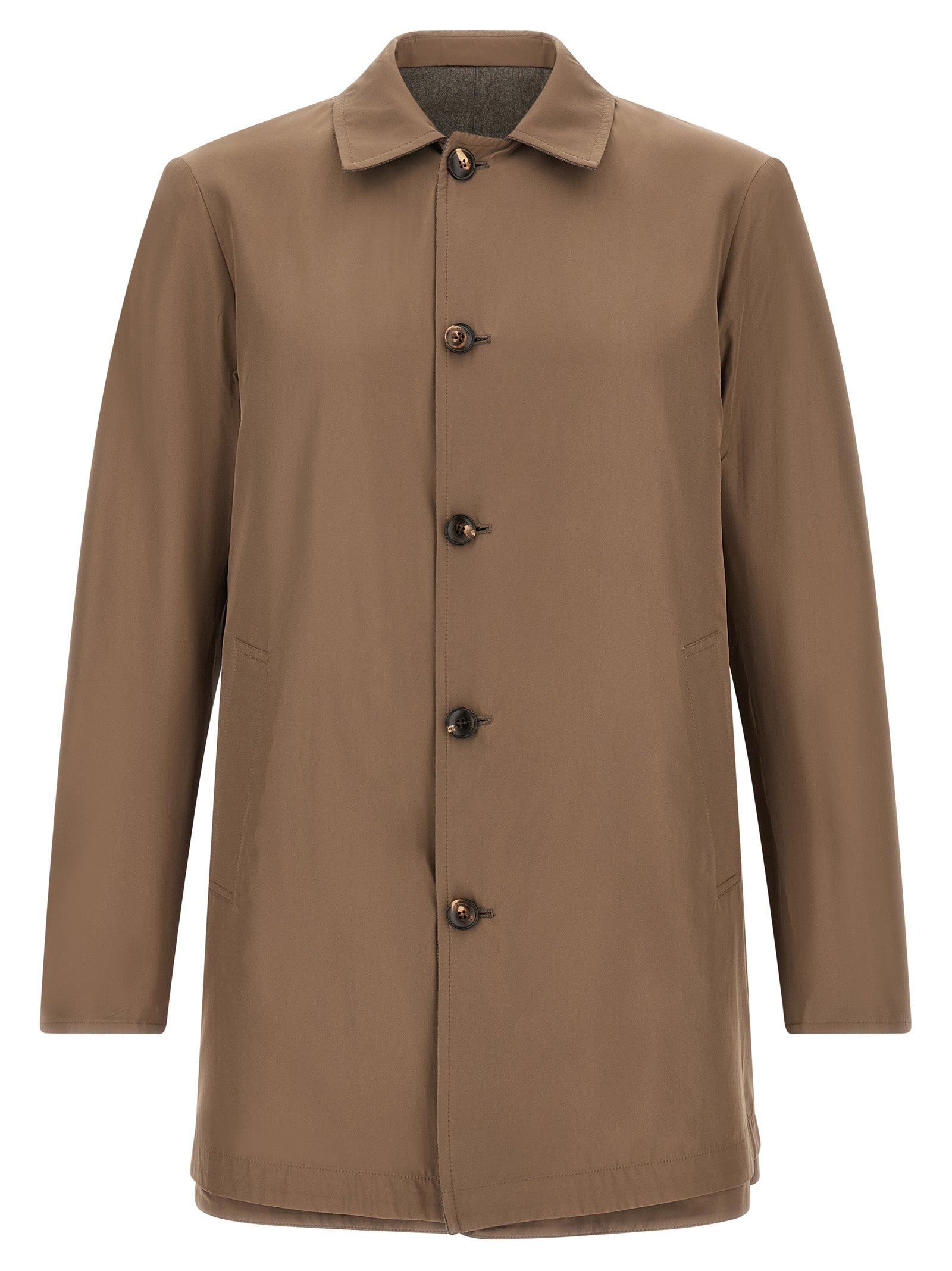 Pal Zileri Brown Wool Coat