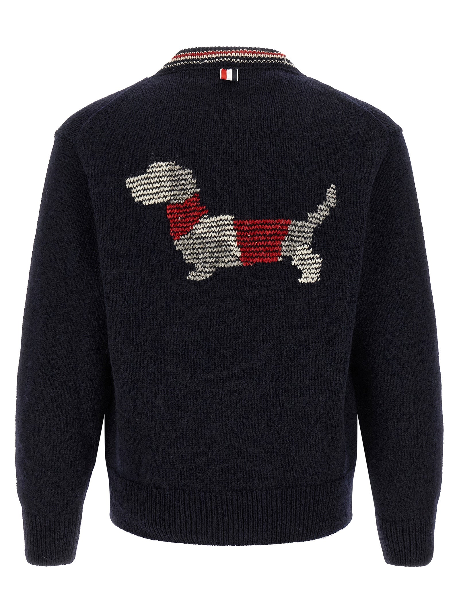 Thom Browne Blue Wool Cardigan