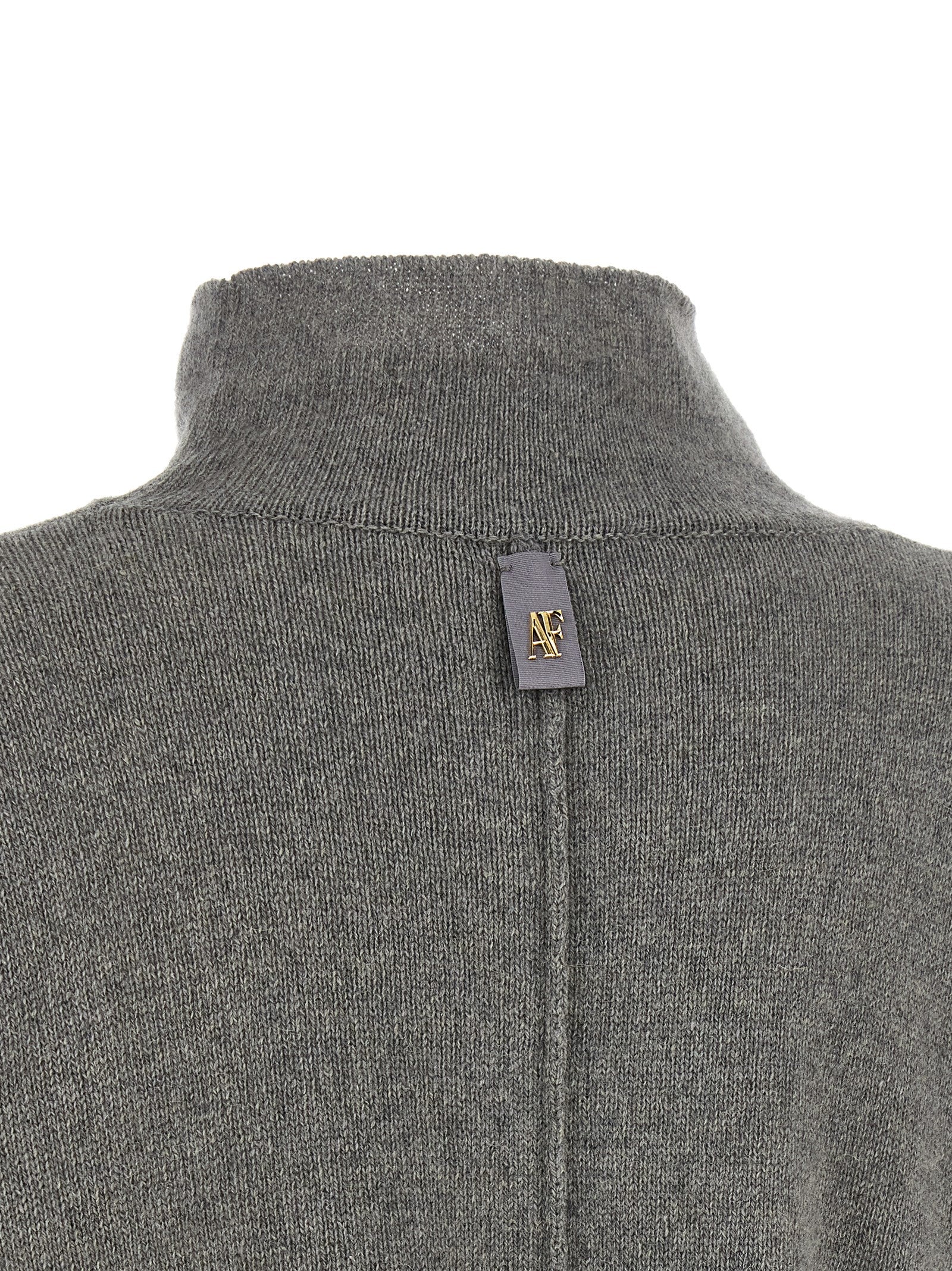 Alberta Ferretti Gray Cashmere Cardigan