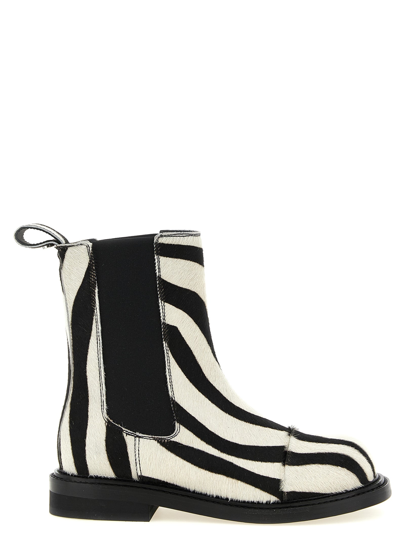 Moschino Bicolor Calfskin Ankle Boots