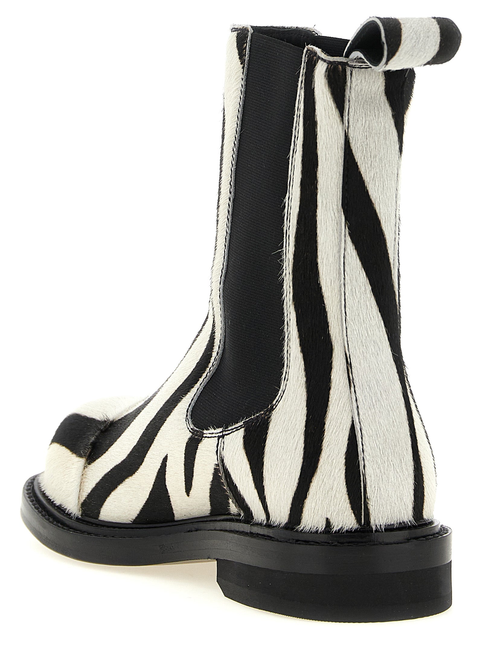 Moschino Bicolor Calfskin Ankle Boots