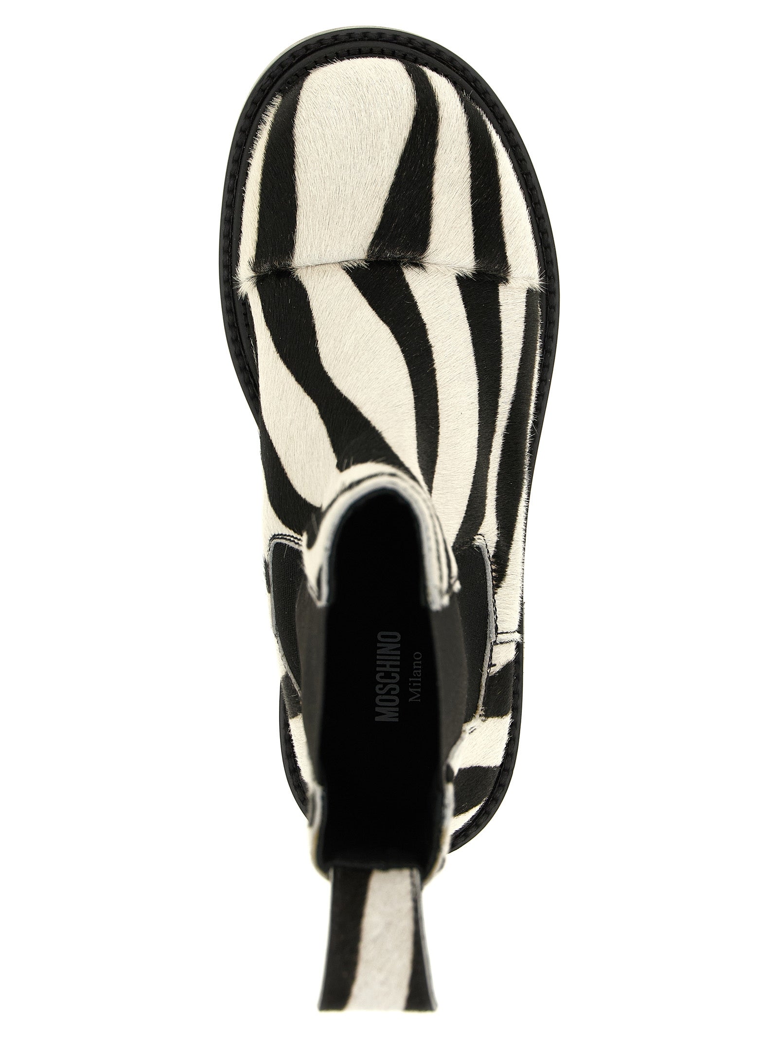 Moschino Bicolor Calfskin Ankle Boots