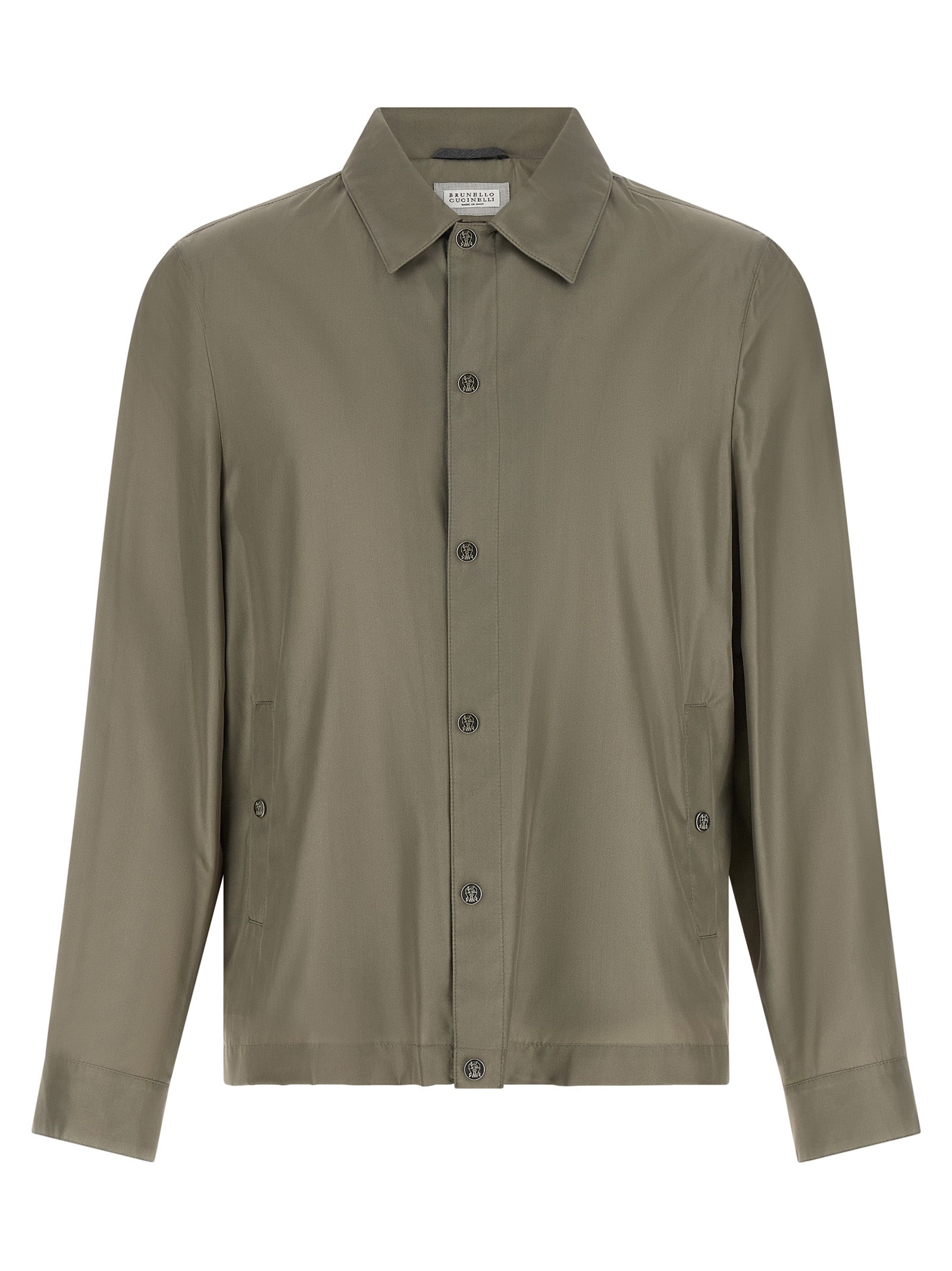 Brunello Cucinelli Bicolor Silk Full-Length Jacket