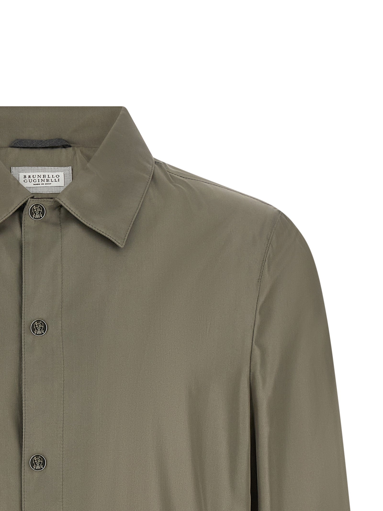 Brunello Cucinelli Bicolor Silk Full-Length Jacket