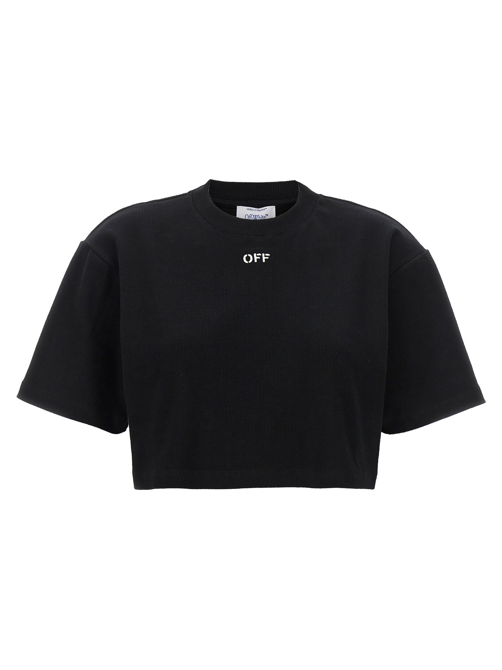 Off-White Black Cotton T-Shirt