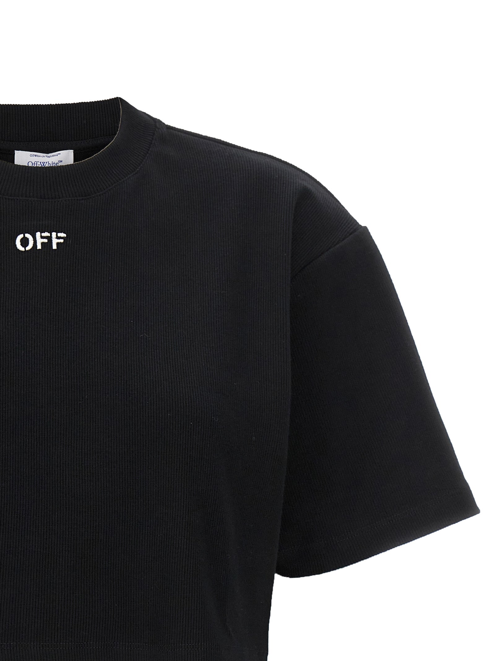 Off-White Black Cotton T-Shirt