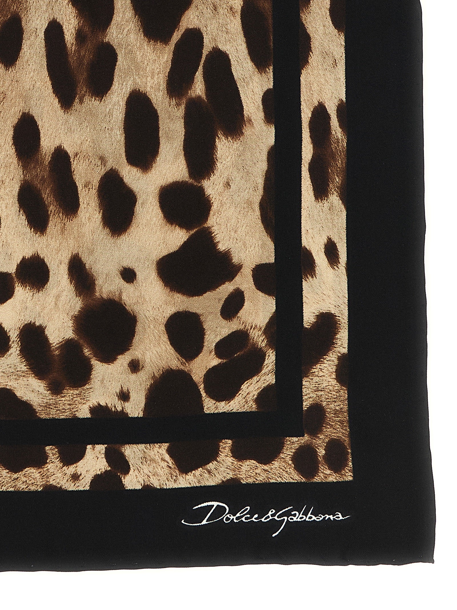 Dolce & Gabbana Brown Silk Scarf