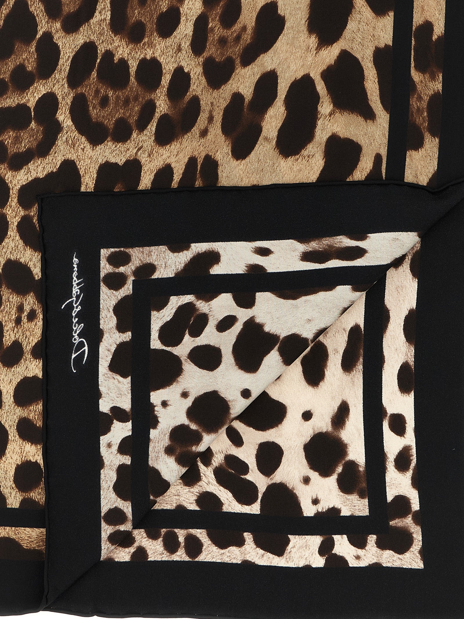 Dolce & Gabbana Brown Silk Scarf