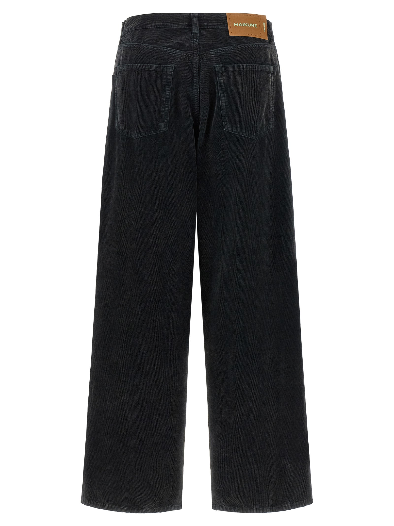 Haikure Black Cotton Flared Jeans