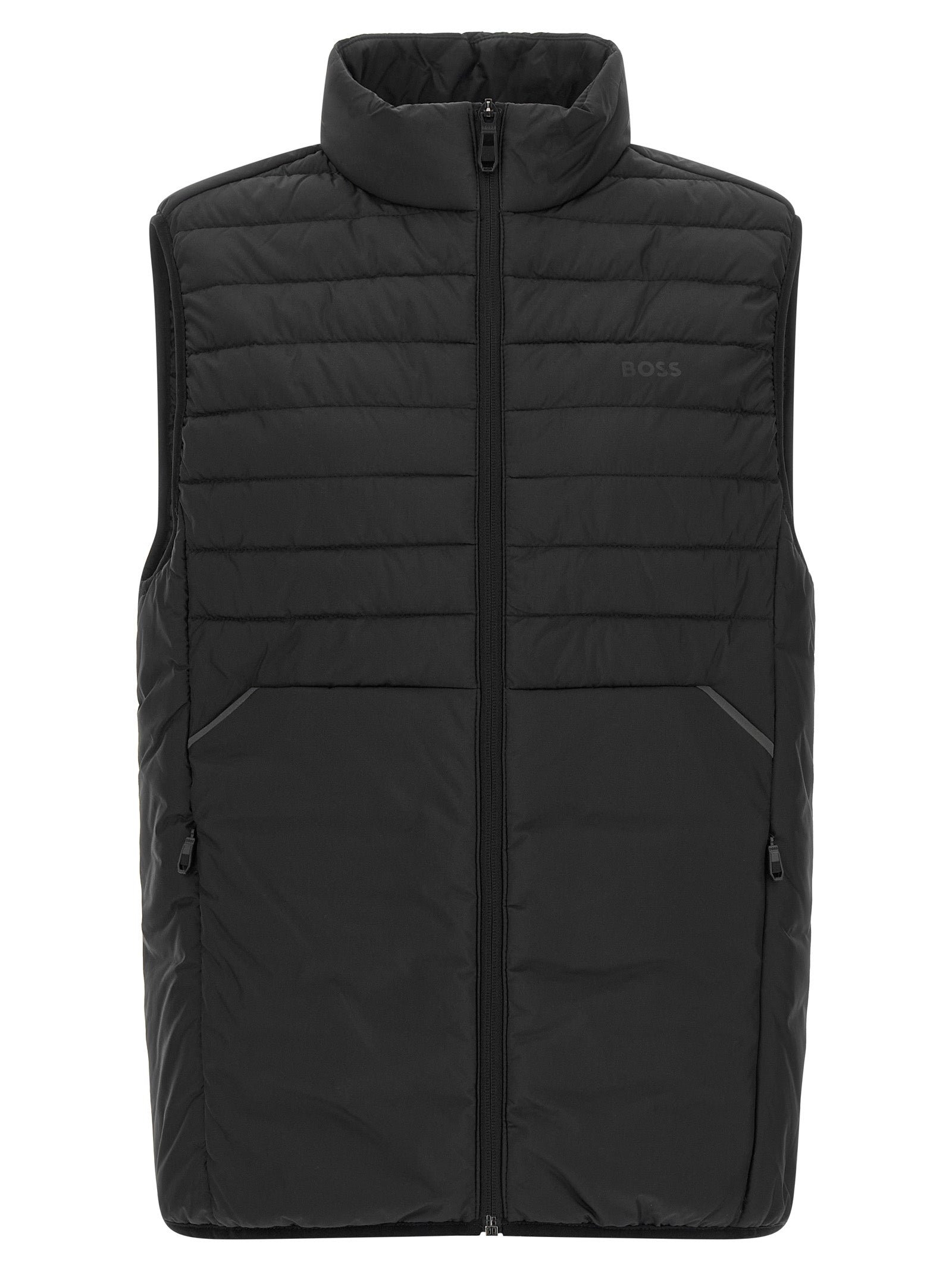 Hugo Boss Black Polyester Sleeveless Jacket