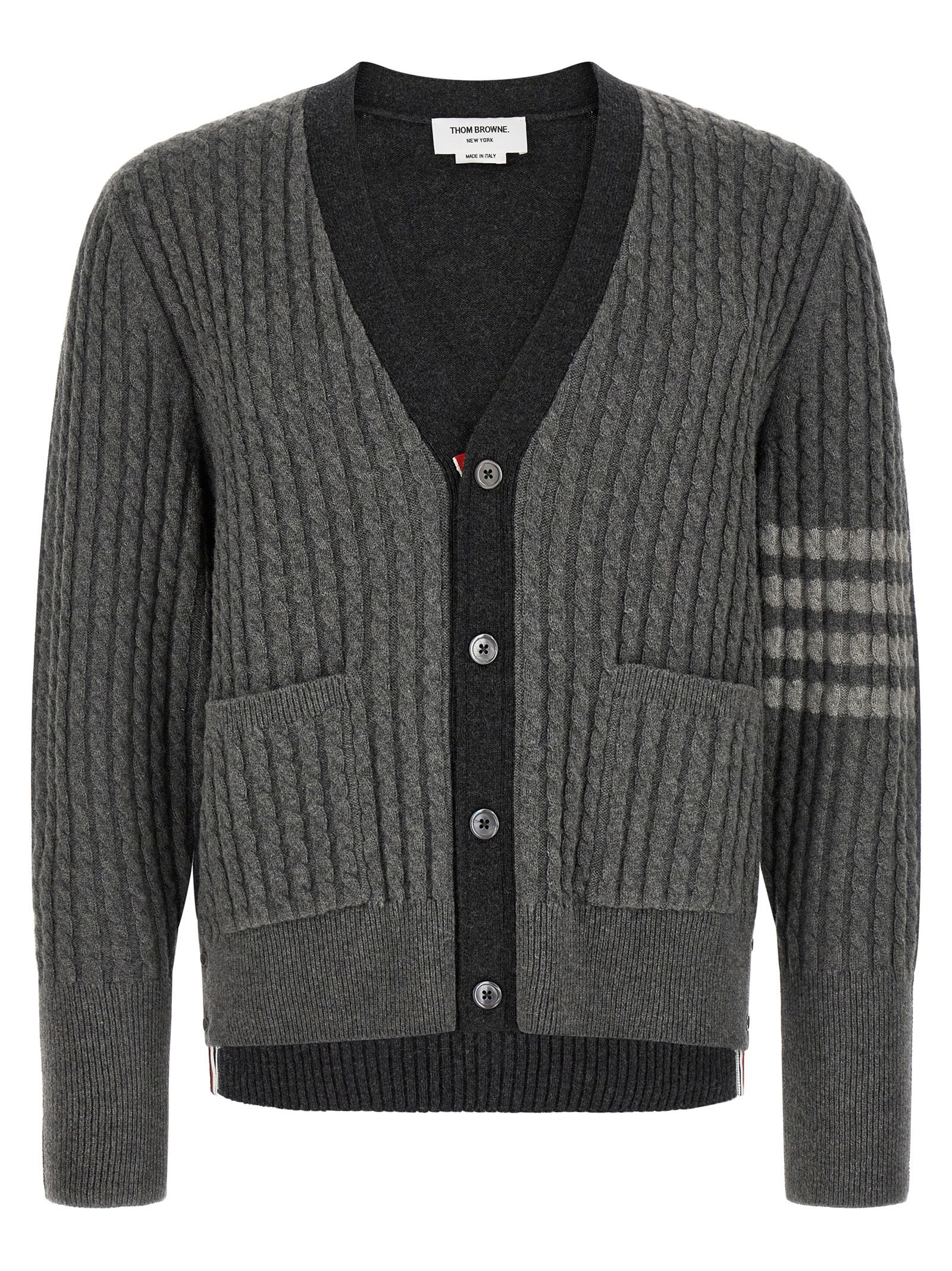 Thom Browne Gray Virgin Wool Cardigan