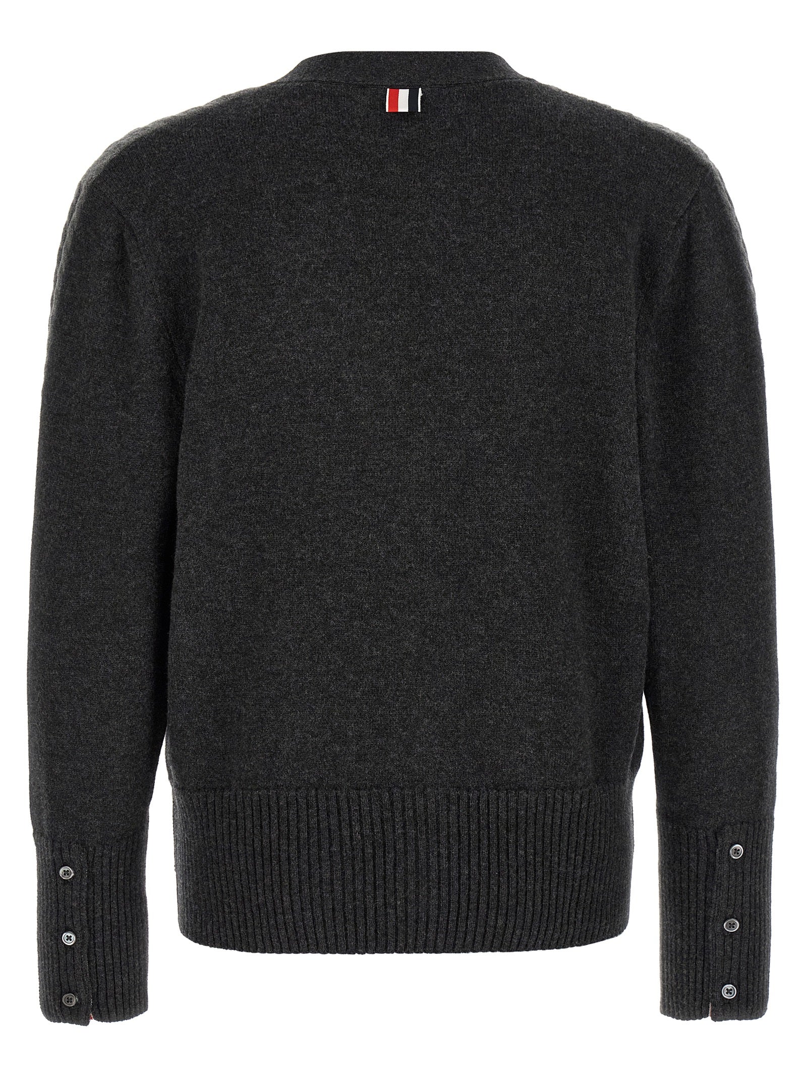 Thom Browne Gray Virgin Wool Cardigan