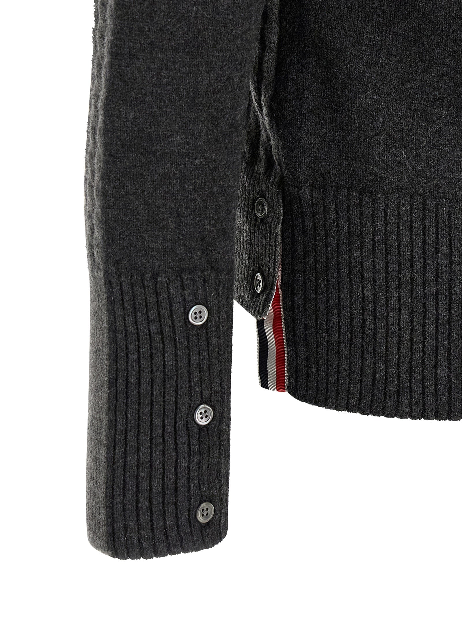 Thom Browne Gray Virgin Wool Polo Shirt