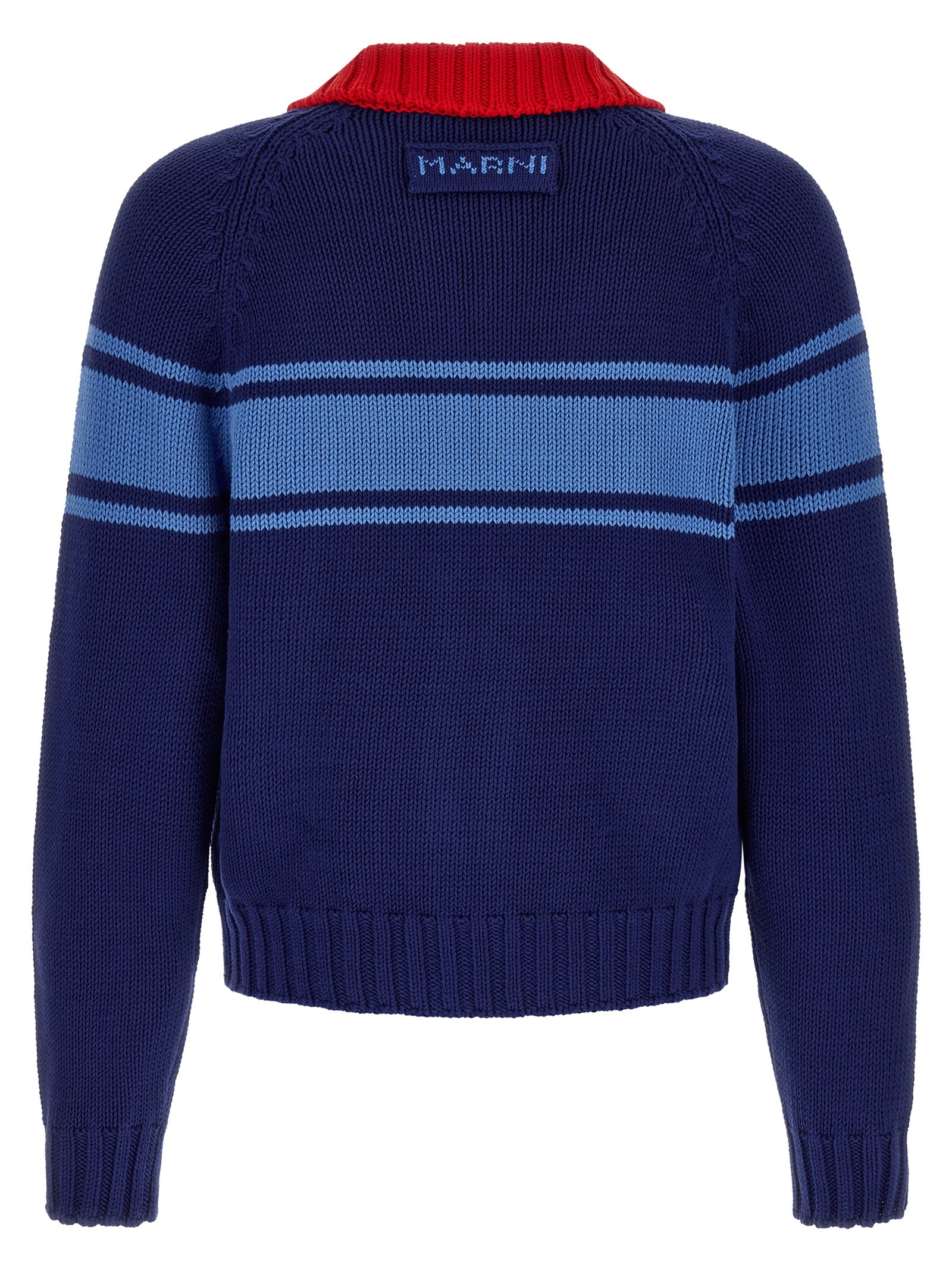 Marni Blue Cotton Cardigan