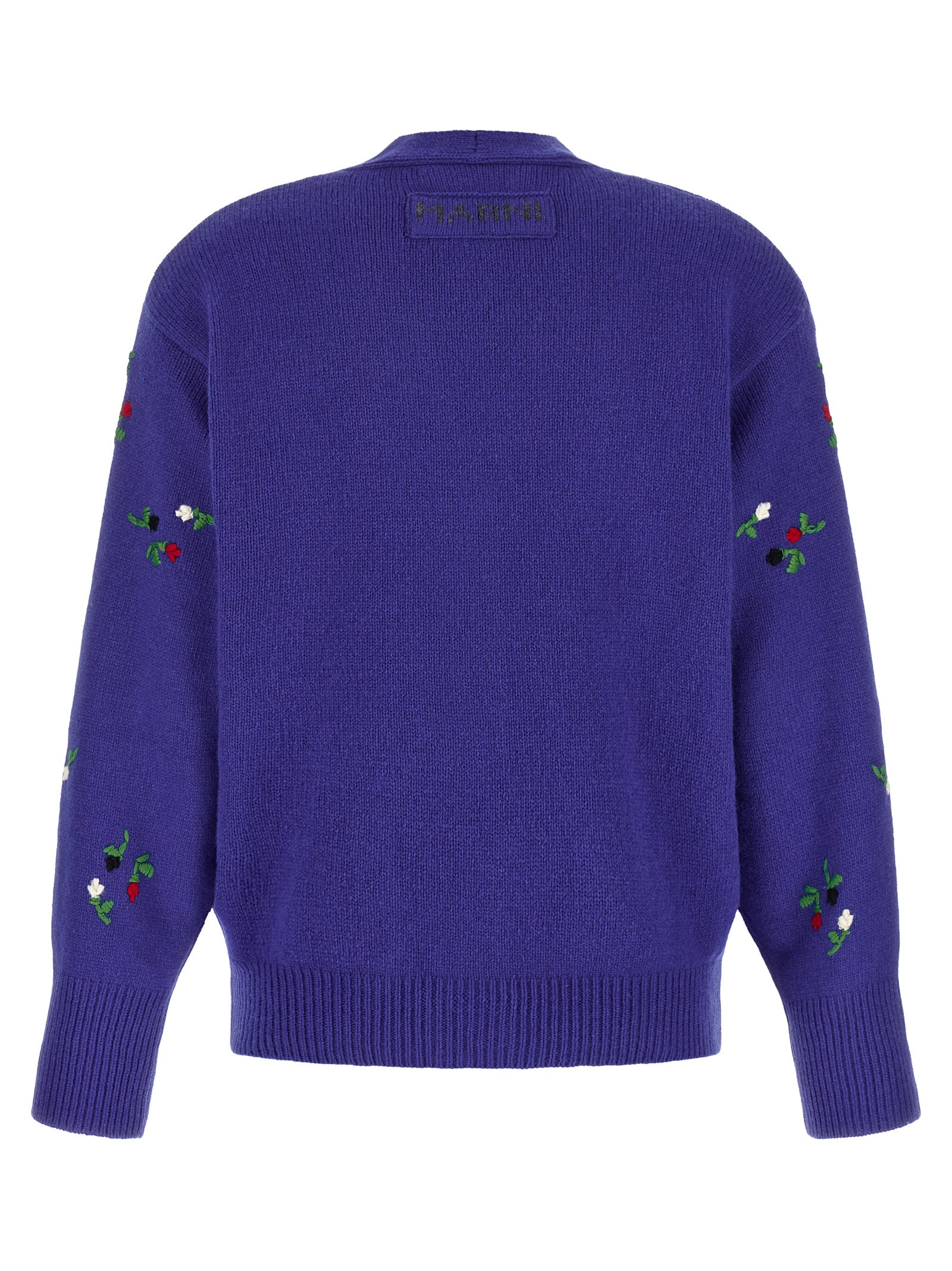 Marni Blue Virgin Wool Cardigan