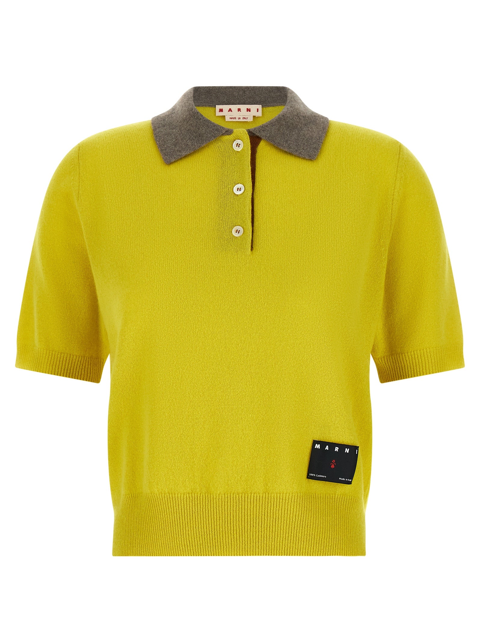 Marni Bicolor Cashmere Polo Shirt