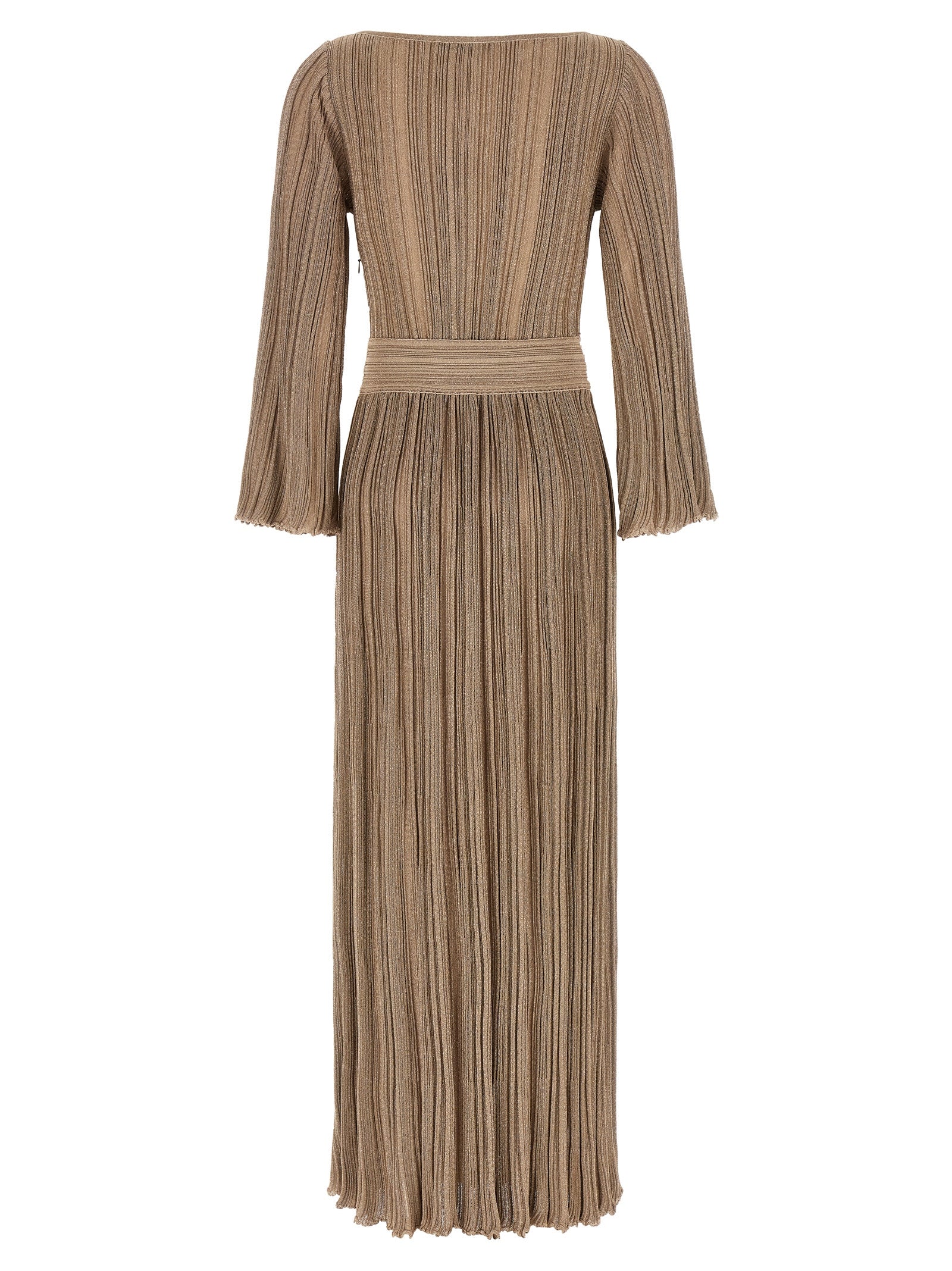 ANTONINO VALENTI Gold Viscose Long Dress