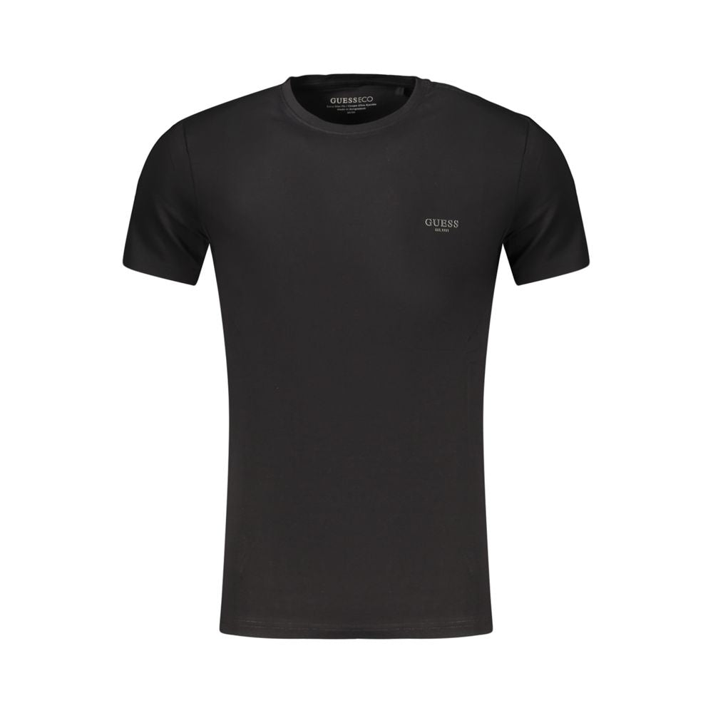 Guess Jeans Black Cotton Mens T-Shirt