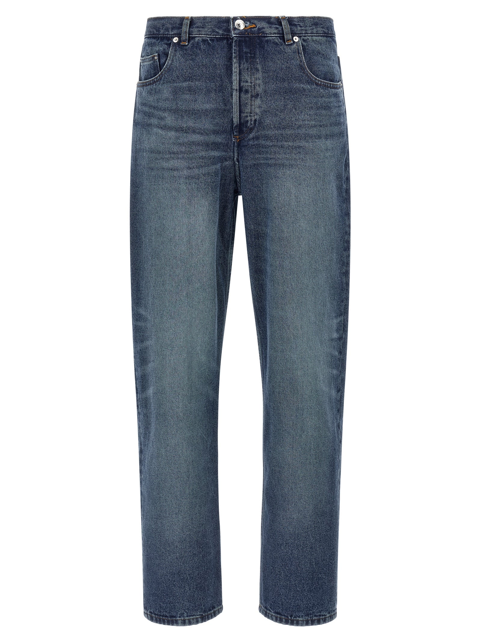 A.P.C. Blue Cotton Straight-Leg Jeans