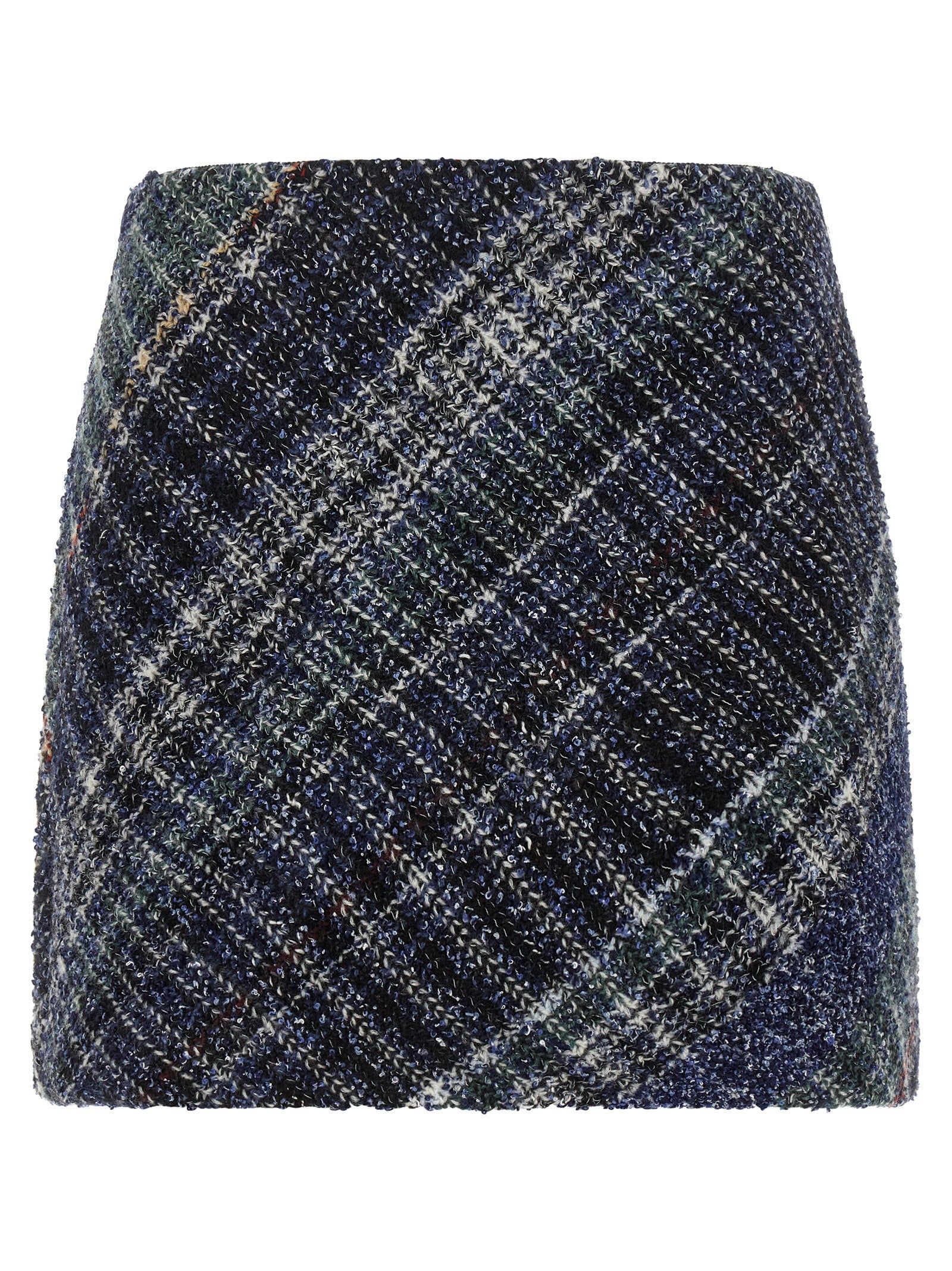 Missoni Blue Wool Long Skirt