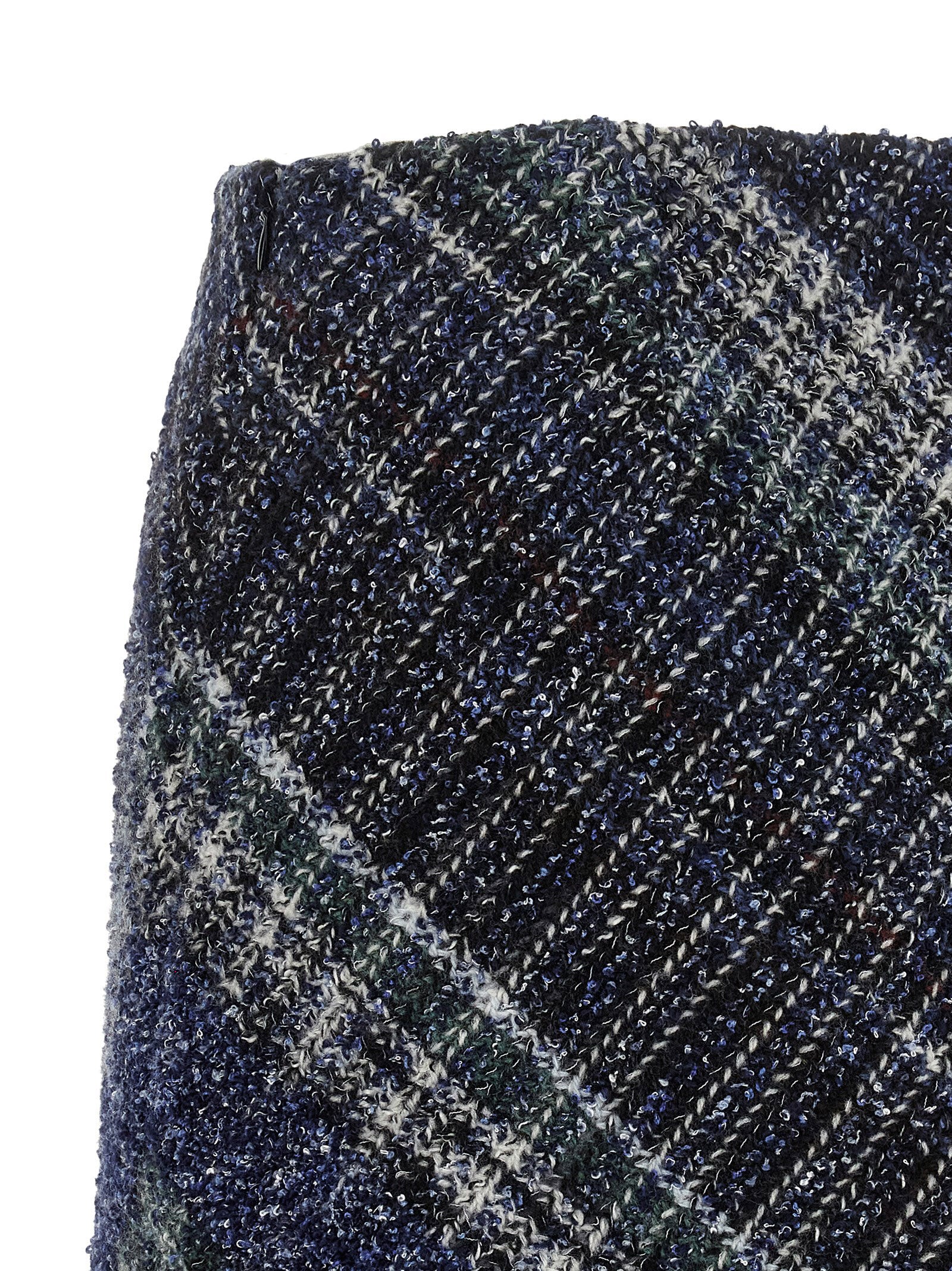 Missoni Blue Wool Long Skirt