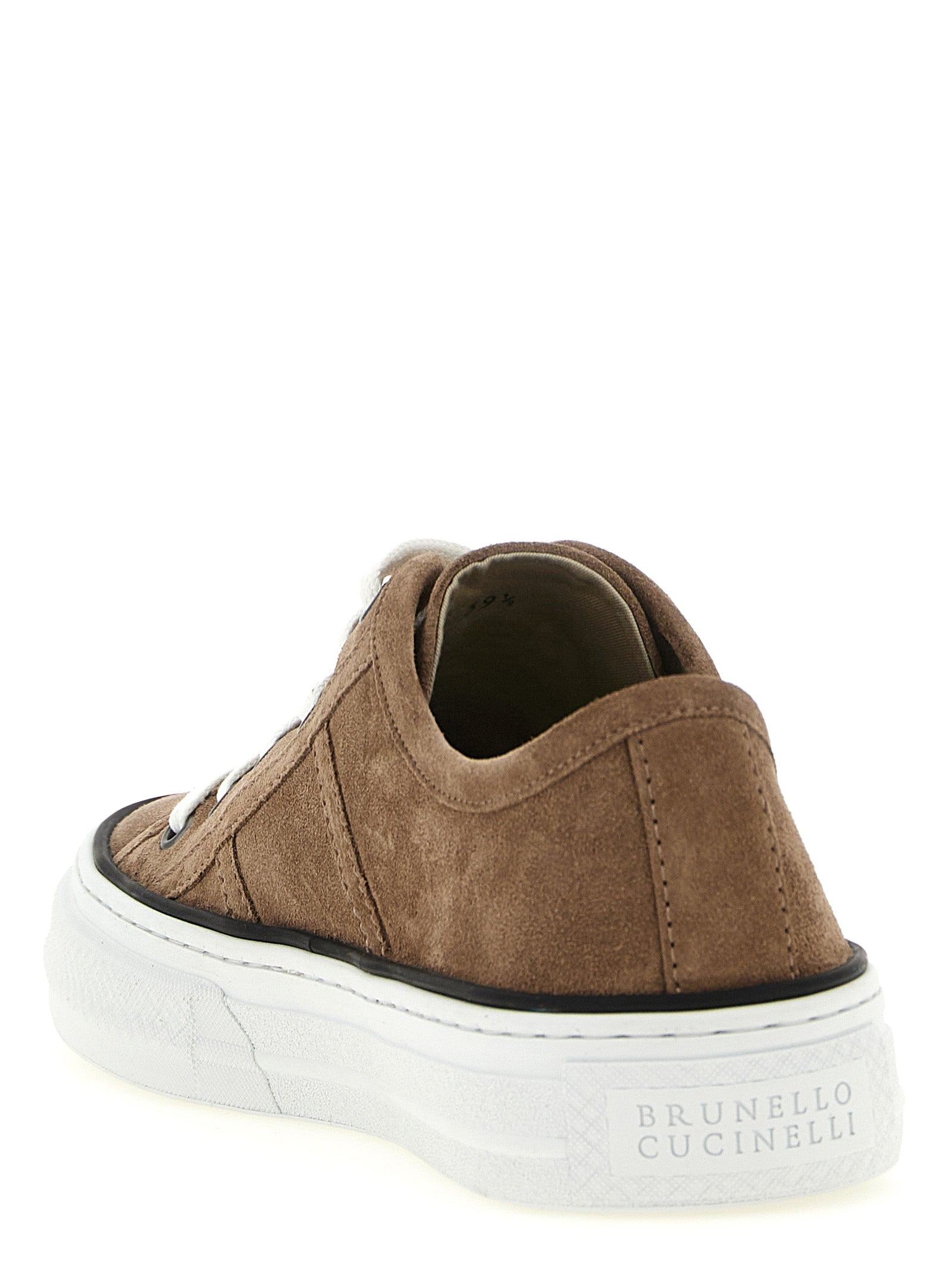 Brunello Cucinelli Brown Leather Low Top Sneakers