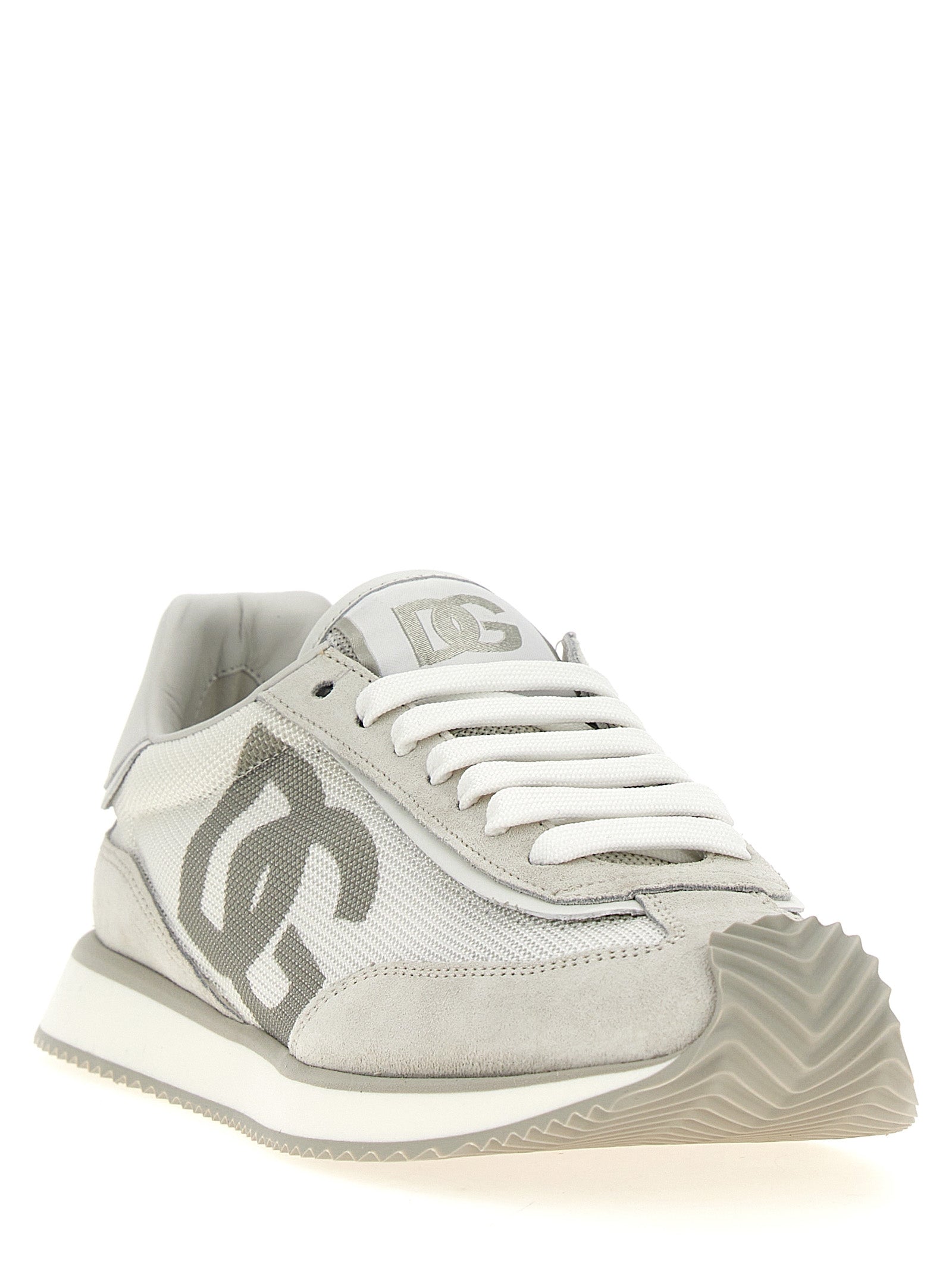 Dolce & Gabbana Gray Calfskin Low Top Sneakers