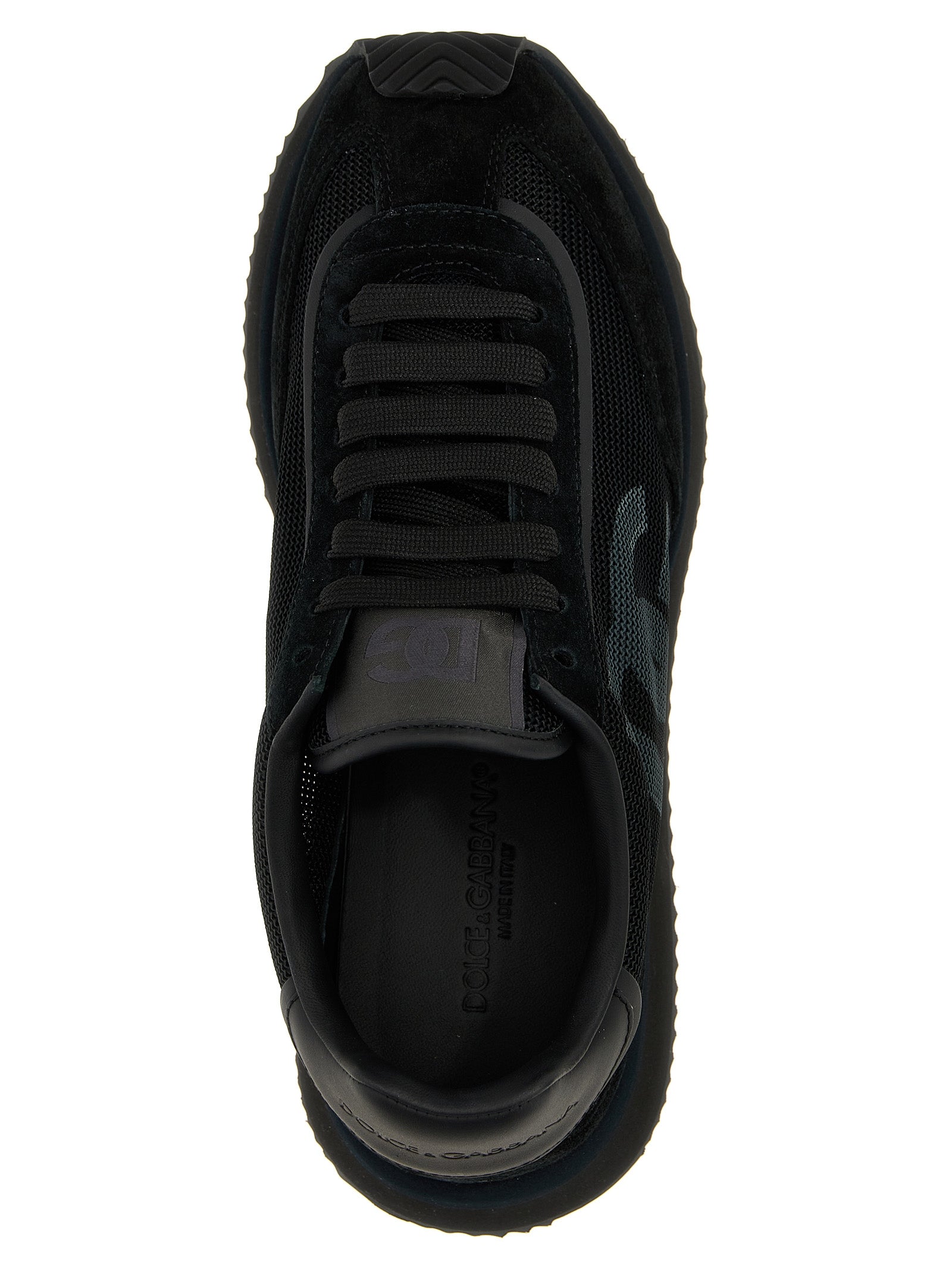 Dolce & Gabbana Black Calfskin Athletic Sneakers