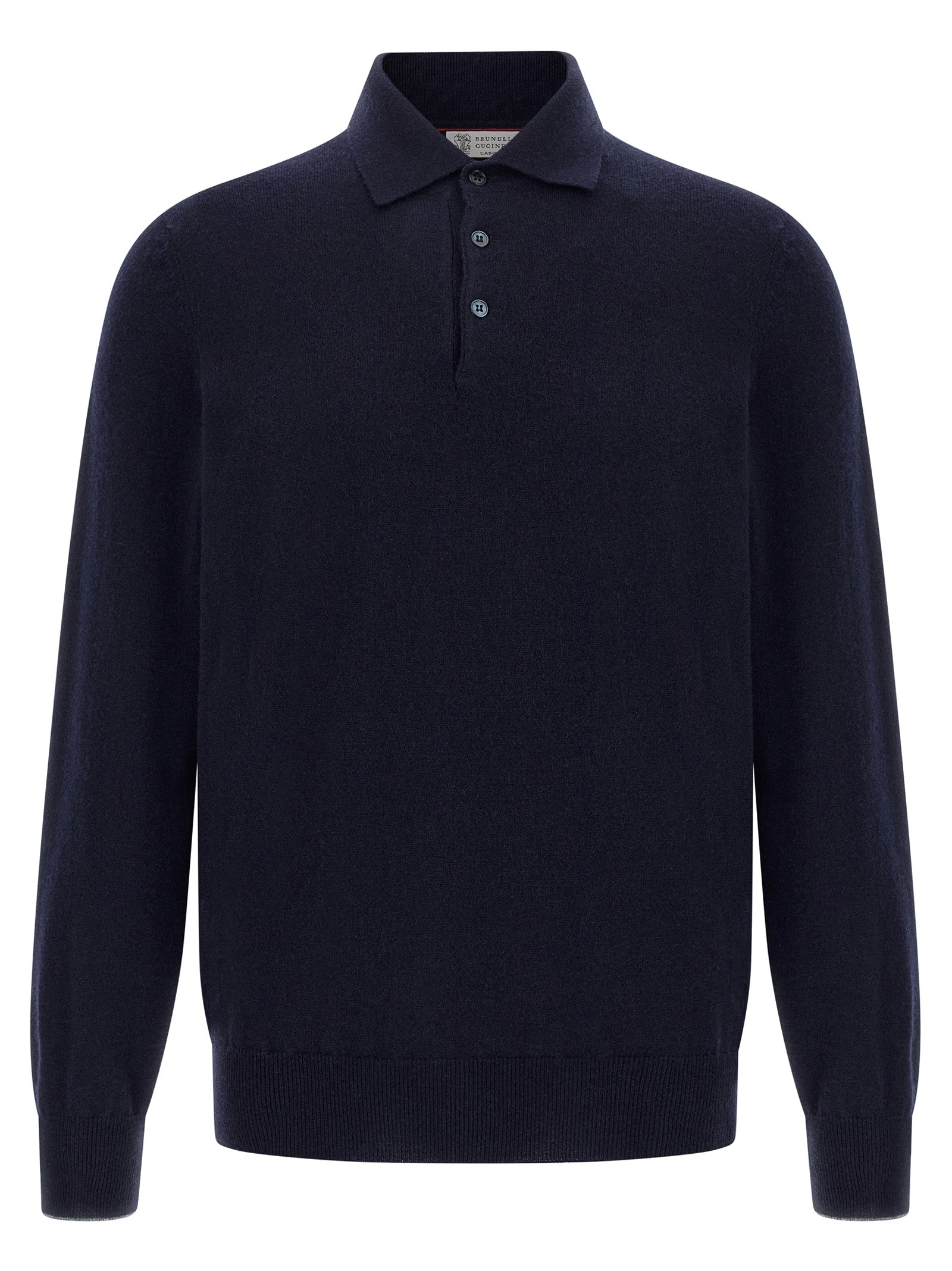 Brunello Cucinelli Blue Cashmere Polo Shirt