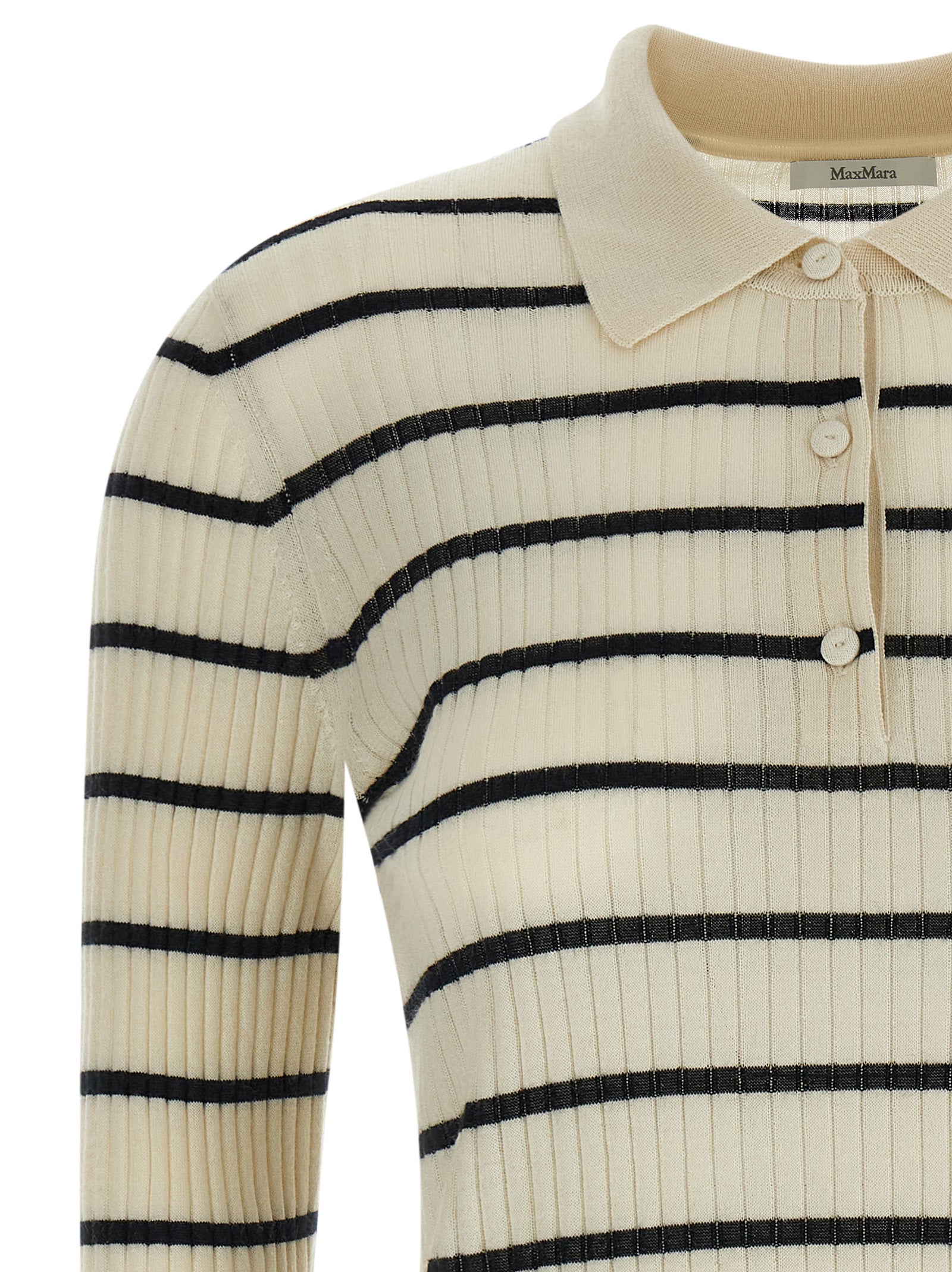 Max Mara Blue Cashmere Polo Shirt