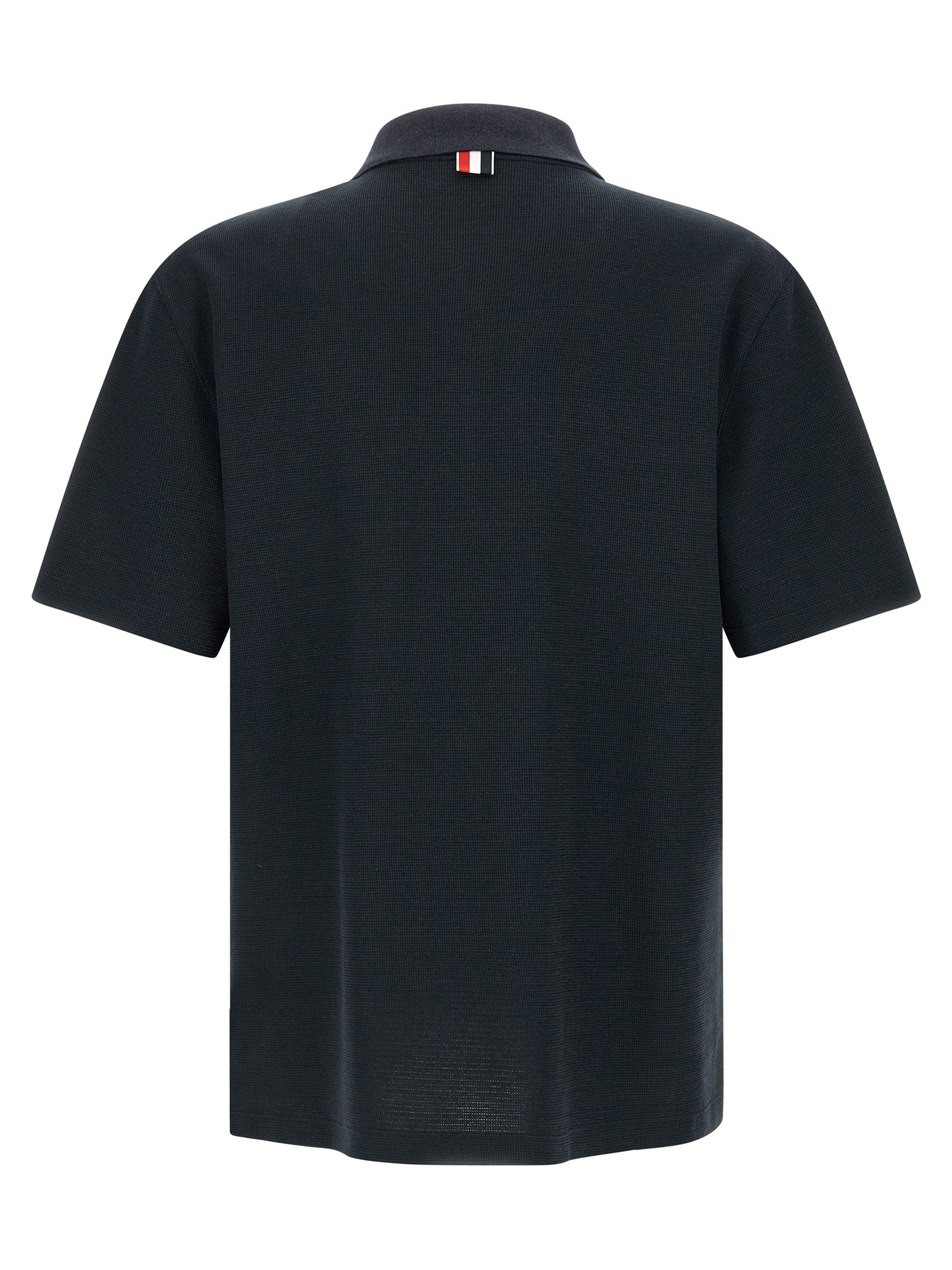 Thom Browne Blue Cotton Polo Shirt