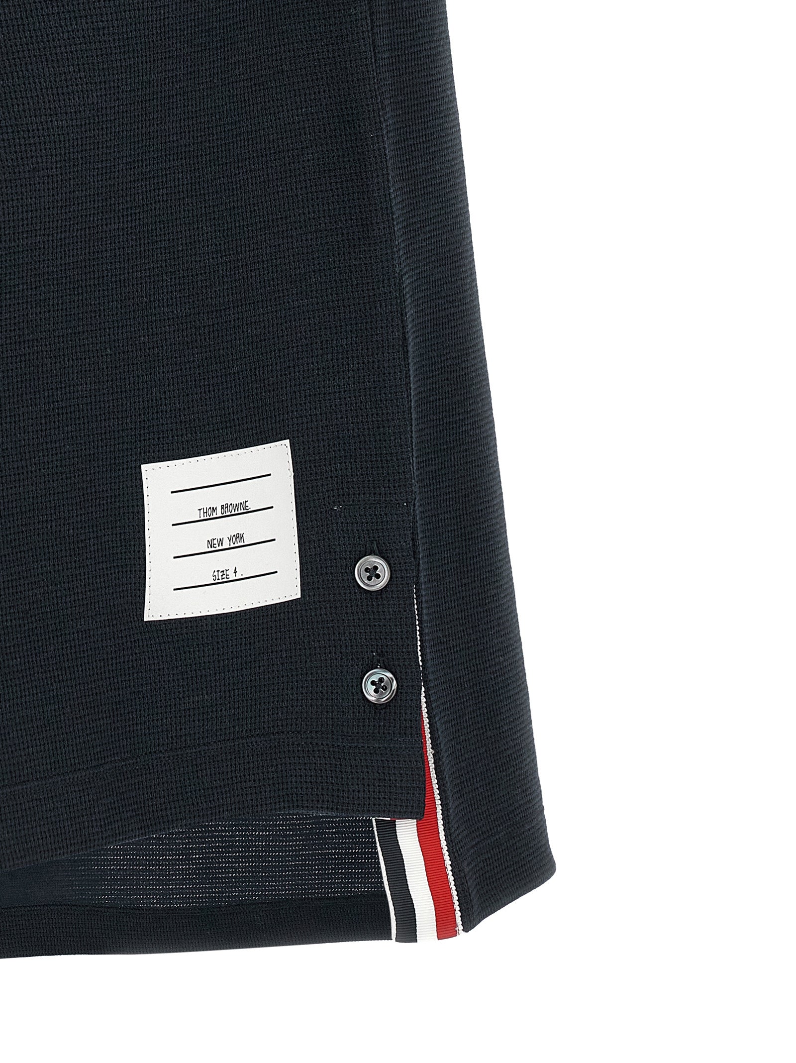 Thom Browne Blue Cotton Polo Shirt
