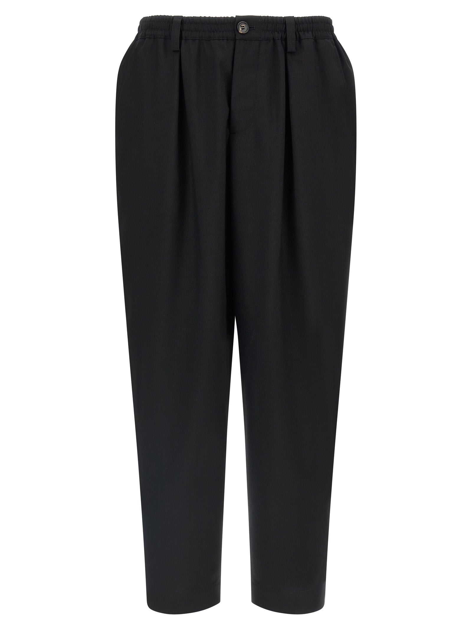 Marni Black Virgin Wool Cropped Pants
