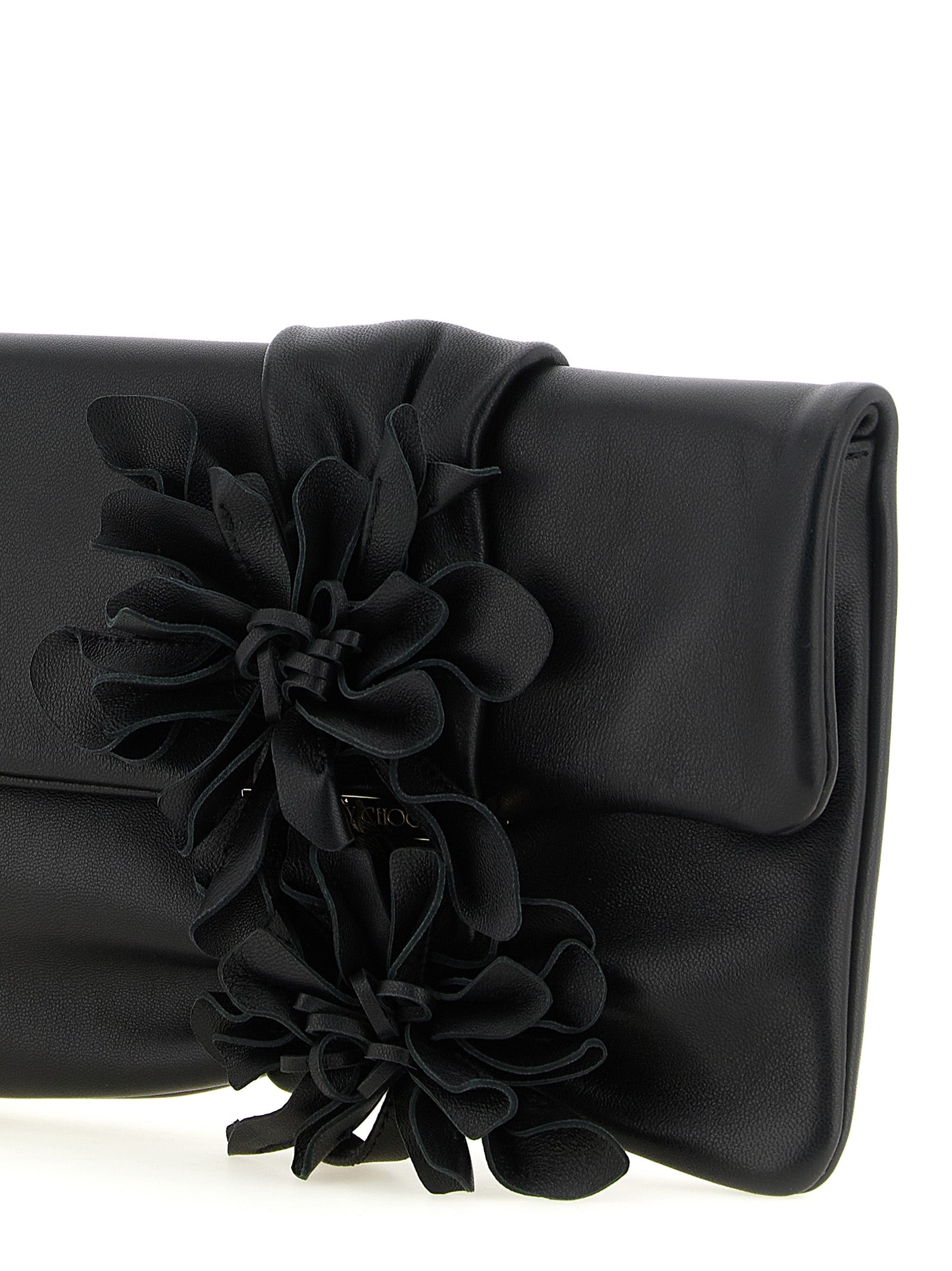 Jimmy Choo Black Lamb Leather Clutch Bag