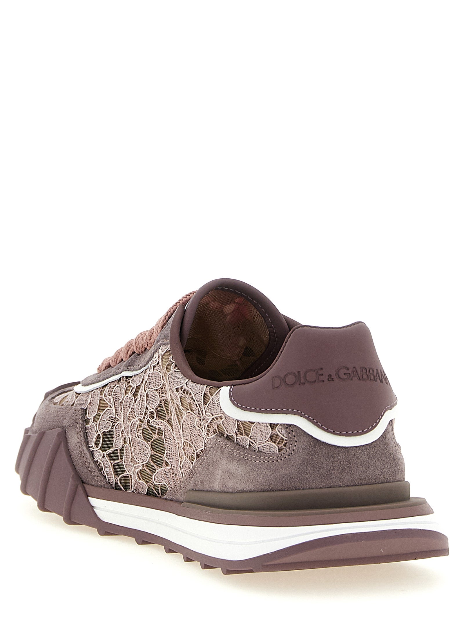 Dolce & Gabbana Purple Leather Athletic Sneakers