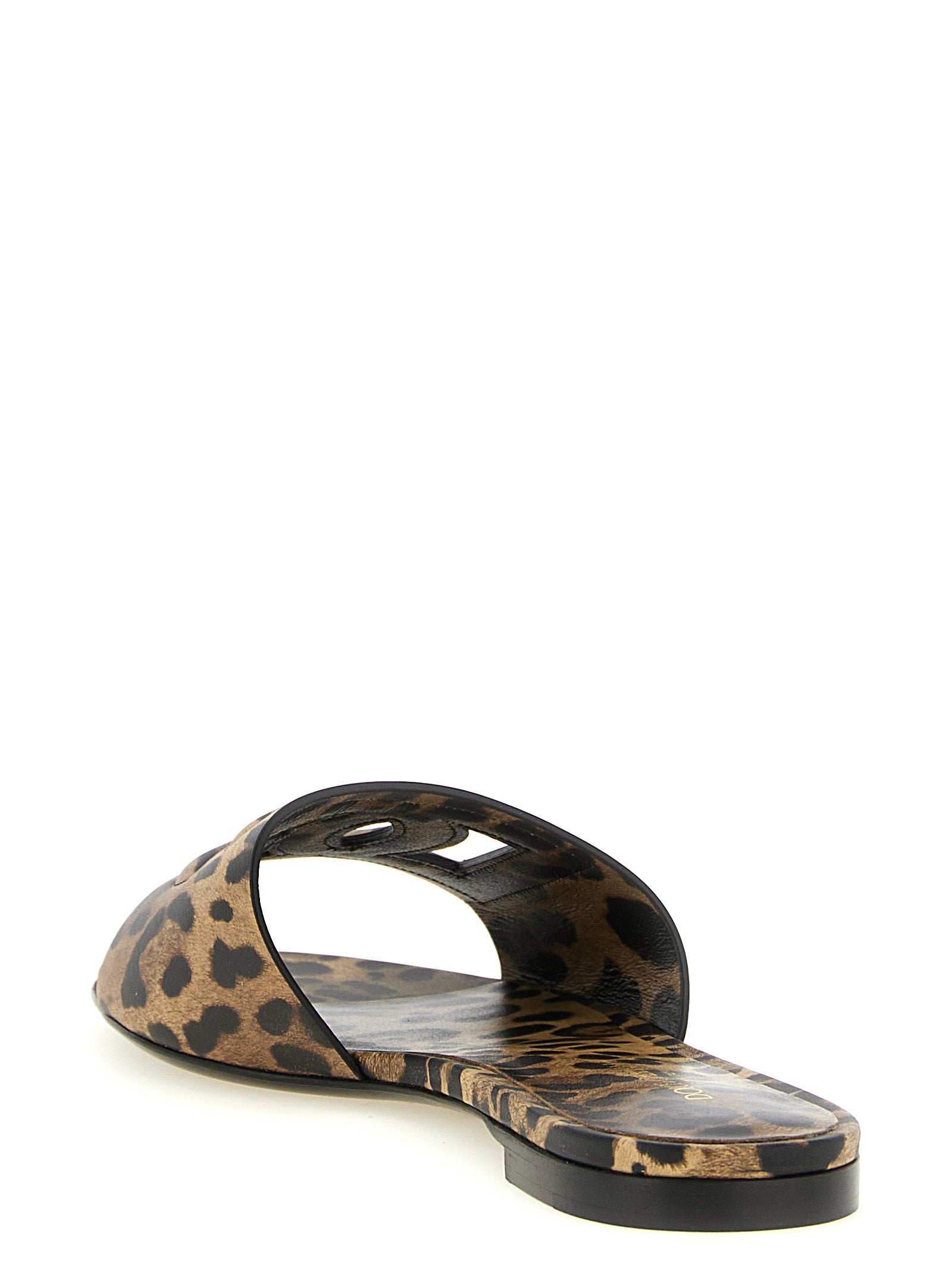 Dolce & Gabbana Brown Calfskin Slides