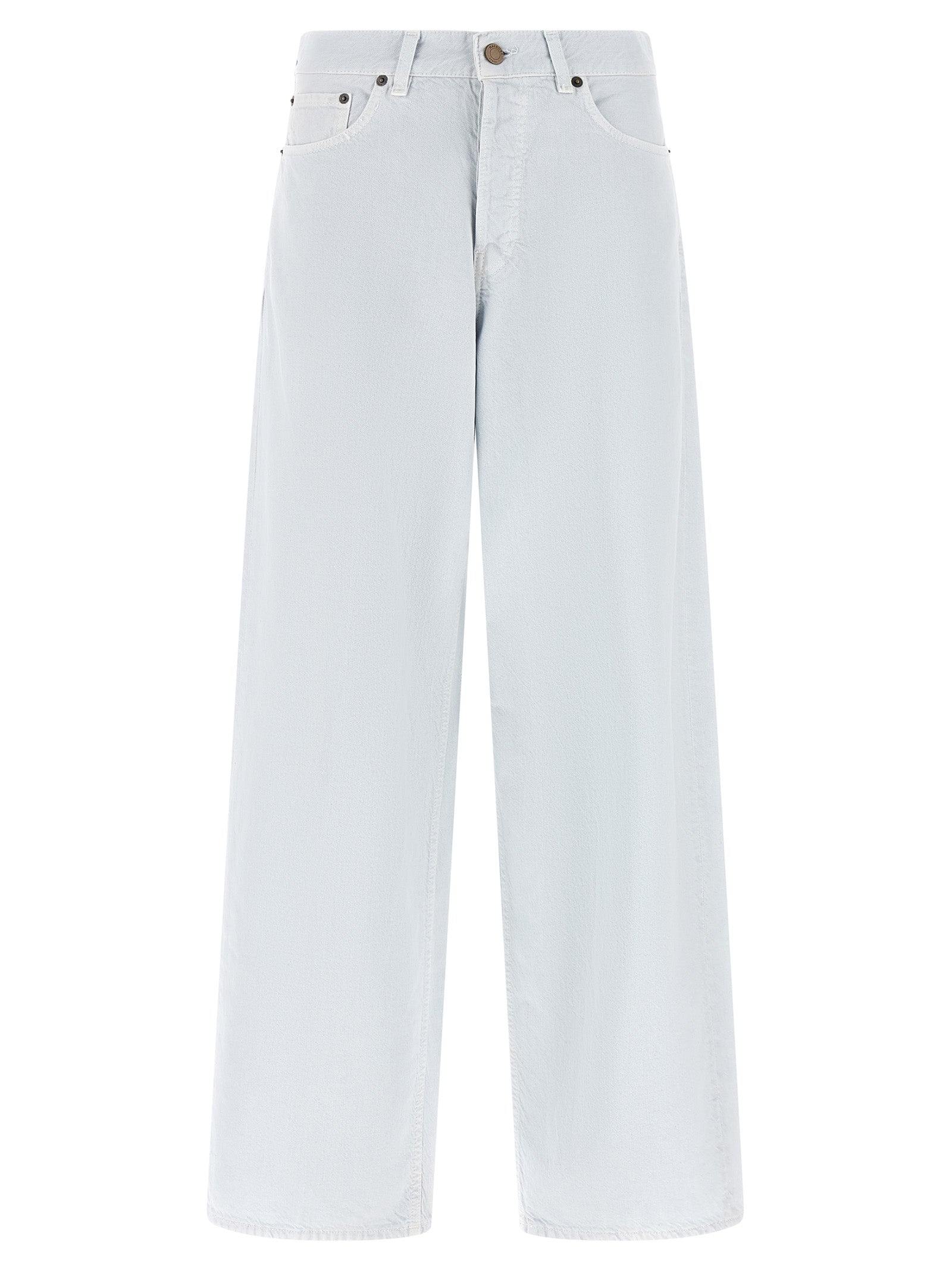 Haikure White Cotton Relaxed Fit Jeans