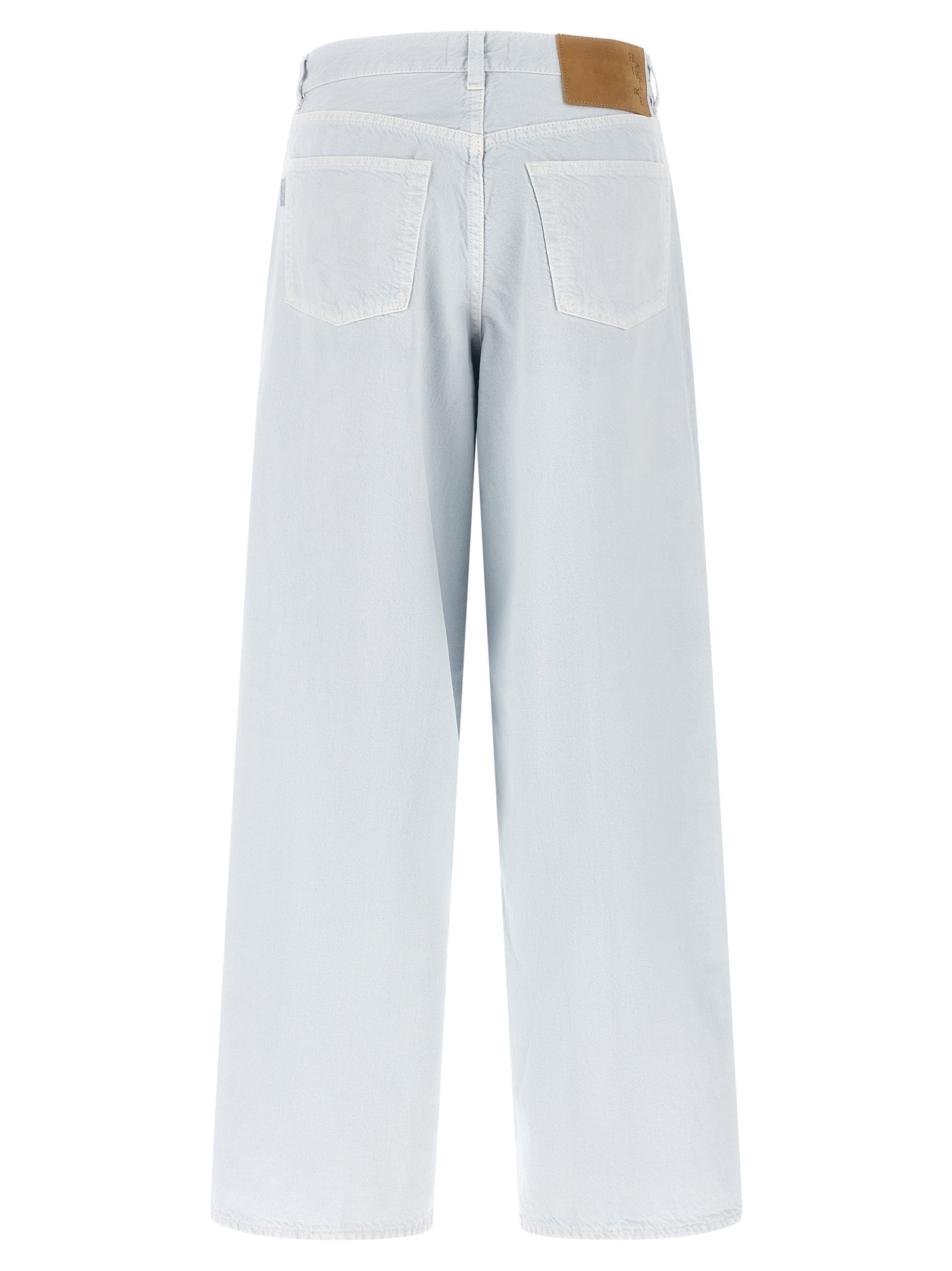 Haikure White Cotton Relaxed Fit Jeans