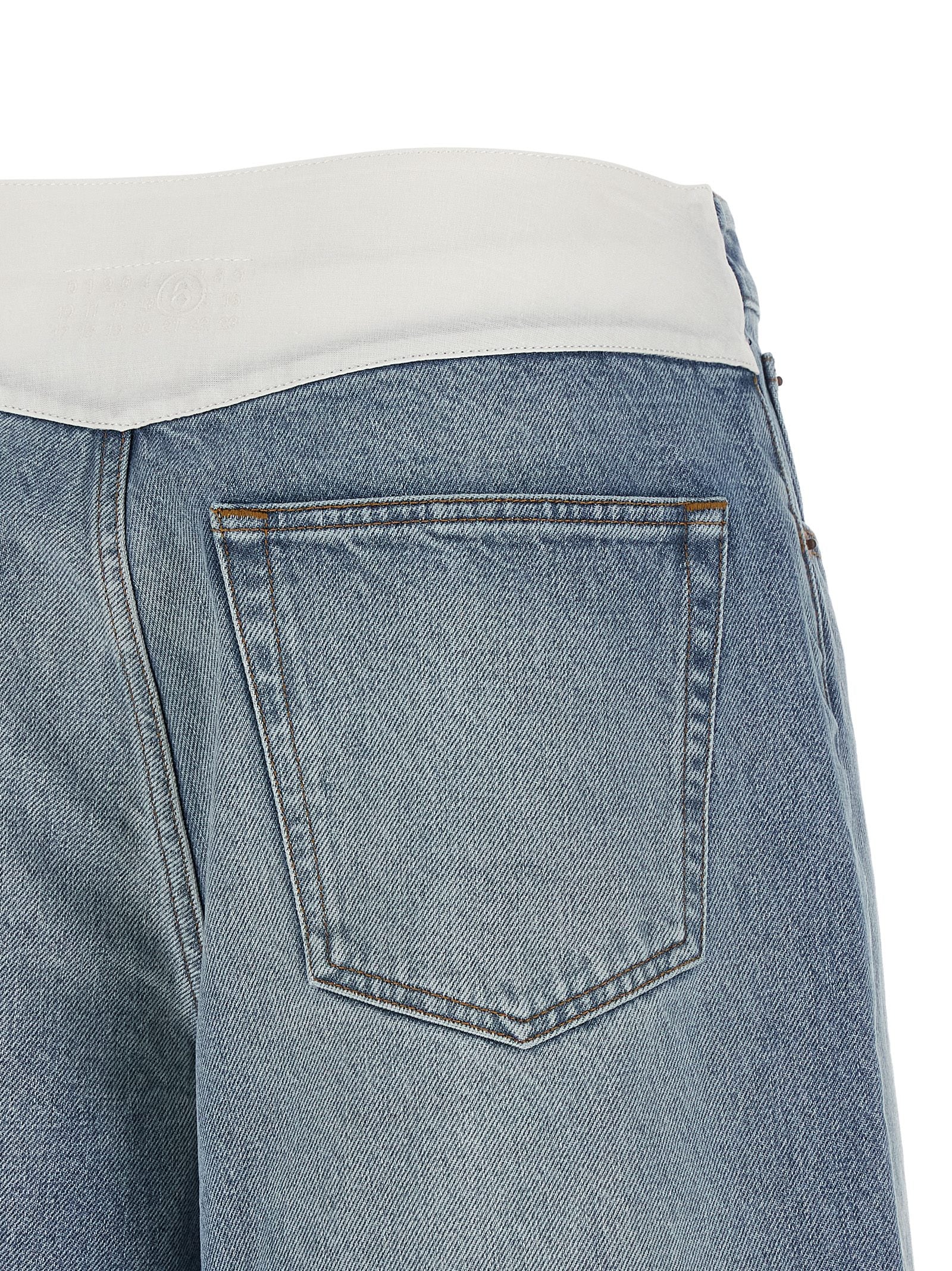 MM6 Maison Margiela Blue Cotton Bermuda Shorts