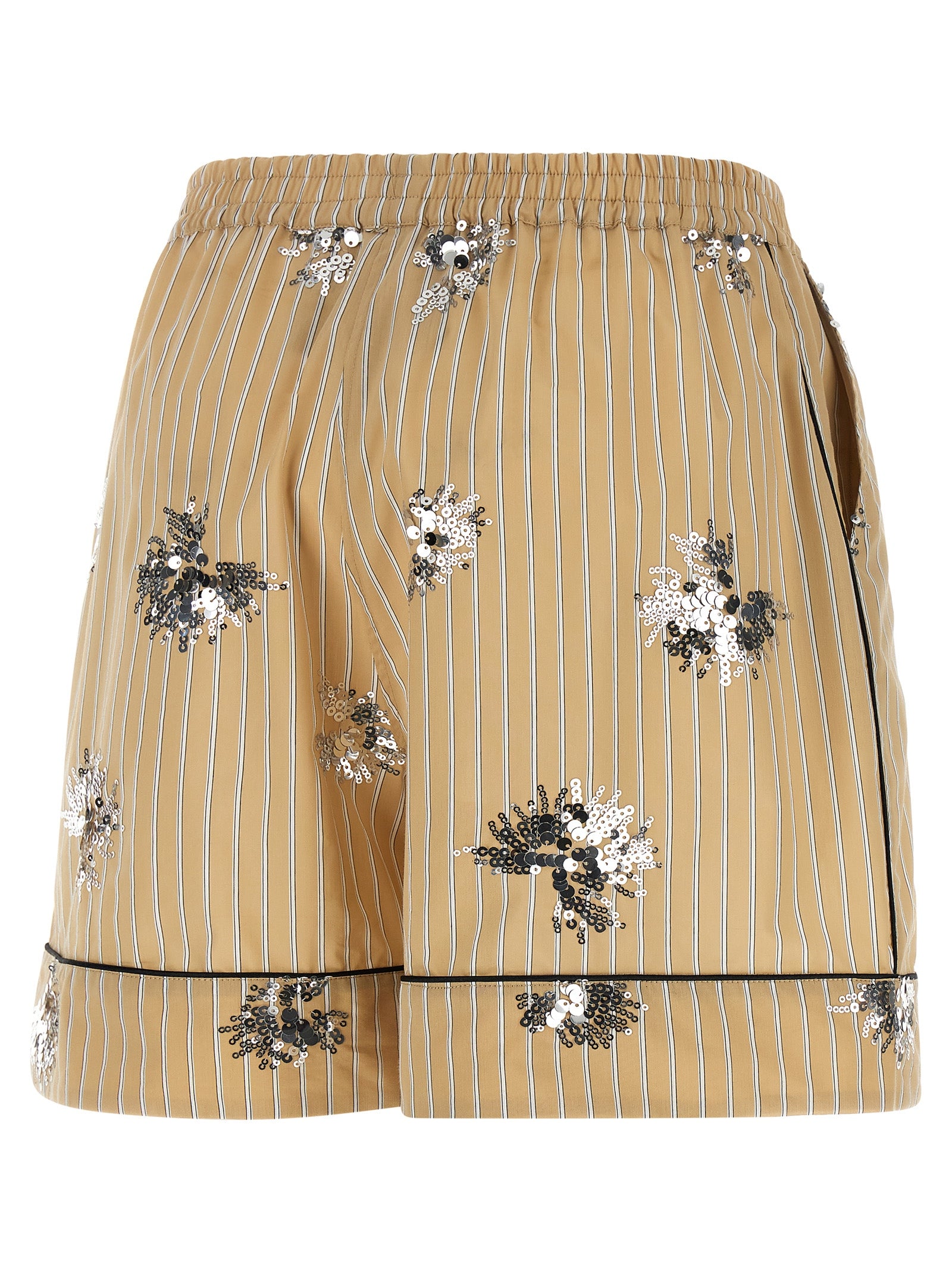 LE TWINS Beige Cotton Bermuda Shorts