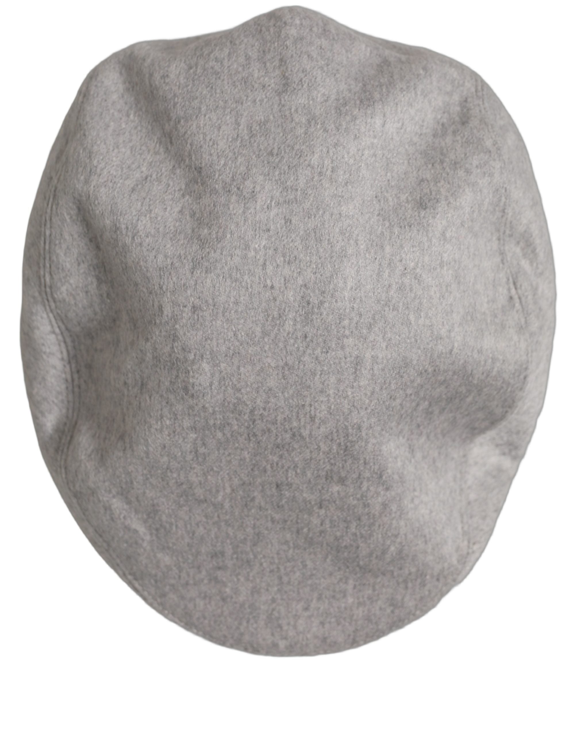 Dolce & Gabbana Men Light Grey Cashmere Newsboy Cabbie Cap Hat