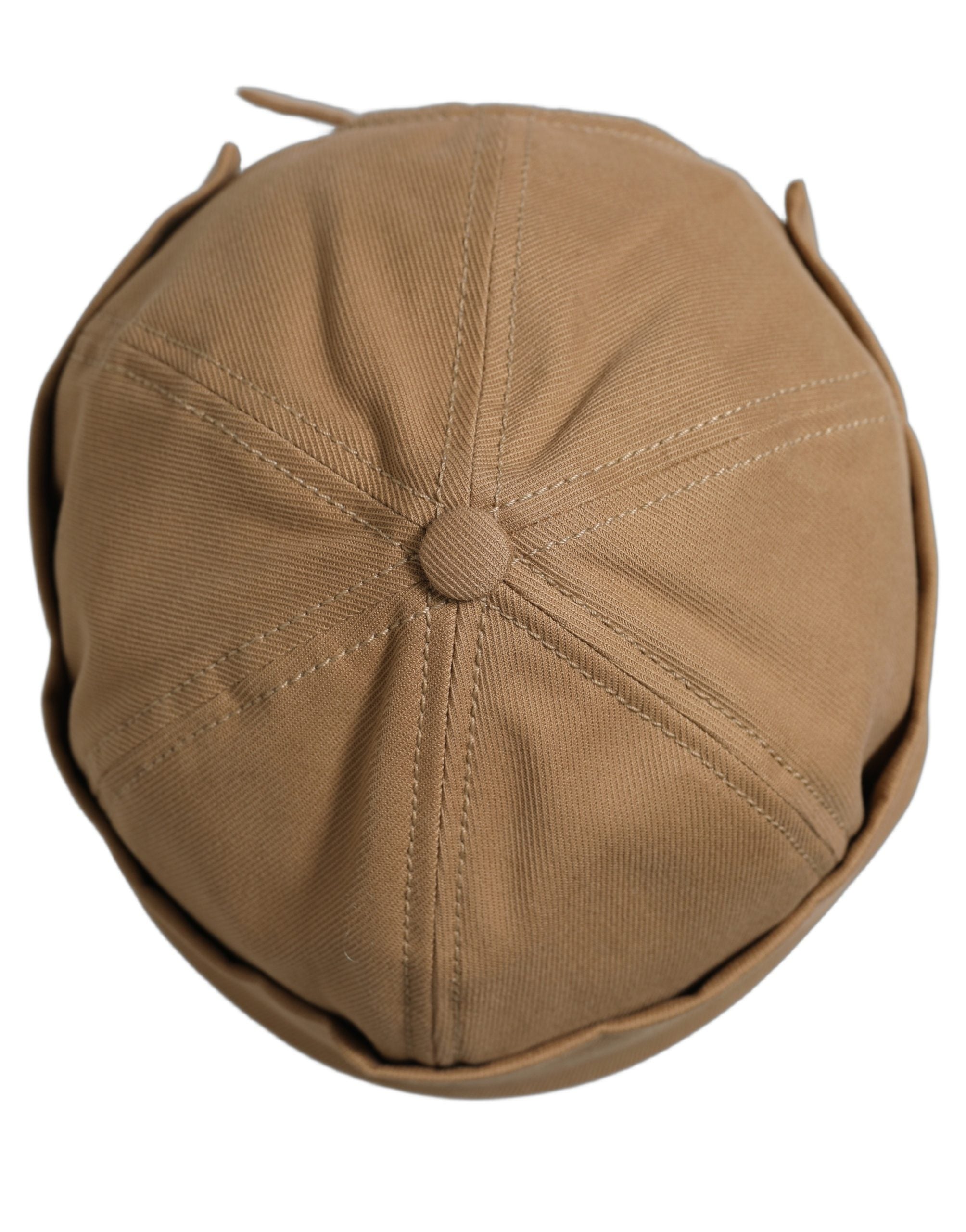 Dolce & Gabbana Men Khaki Cotton Docker Capello Brimless Hat